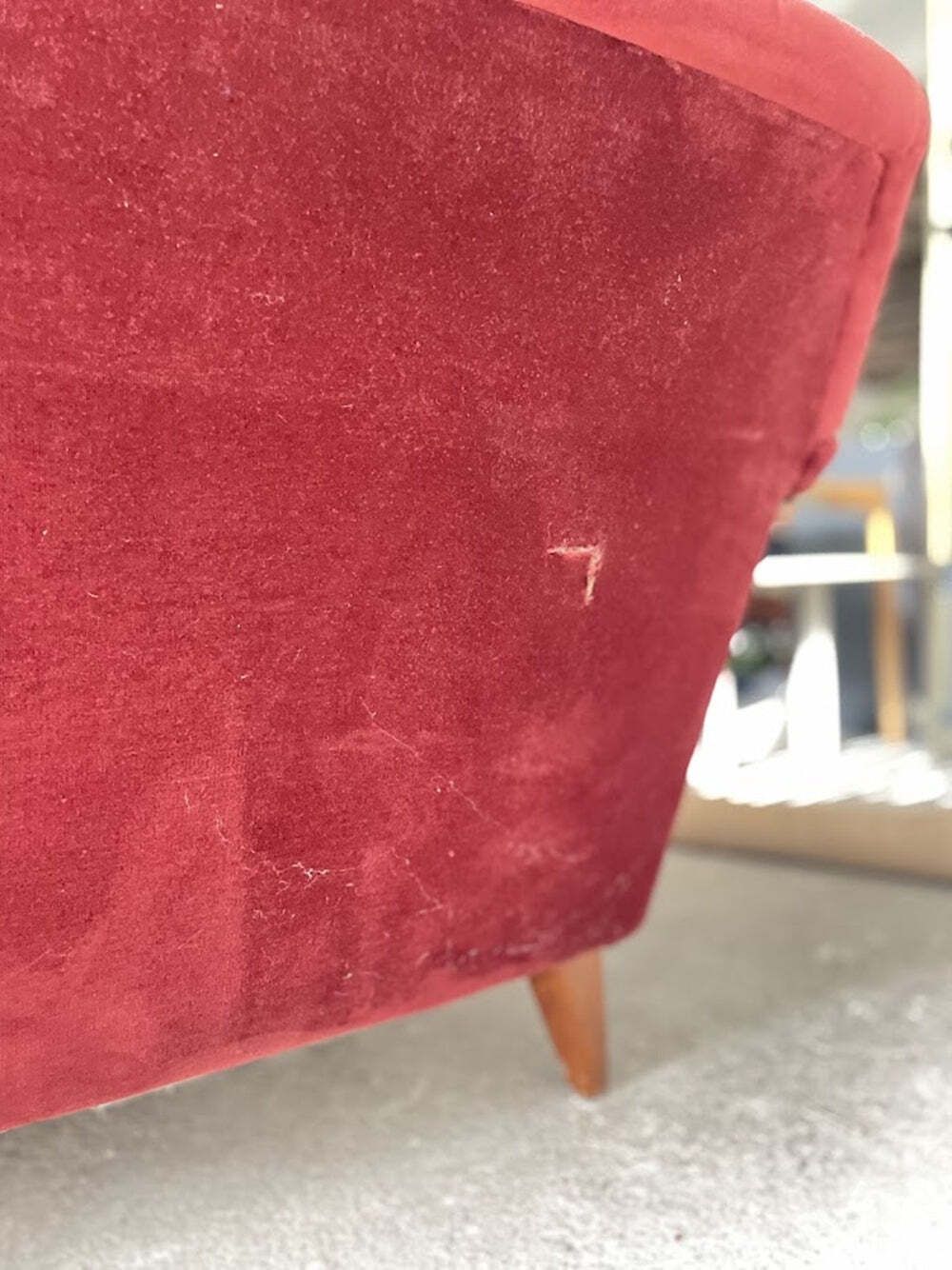 Furniture Mid Century Modern Three Seater Velvet Sofa, Swedish 1950s–1960s photo