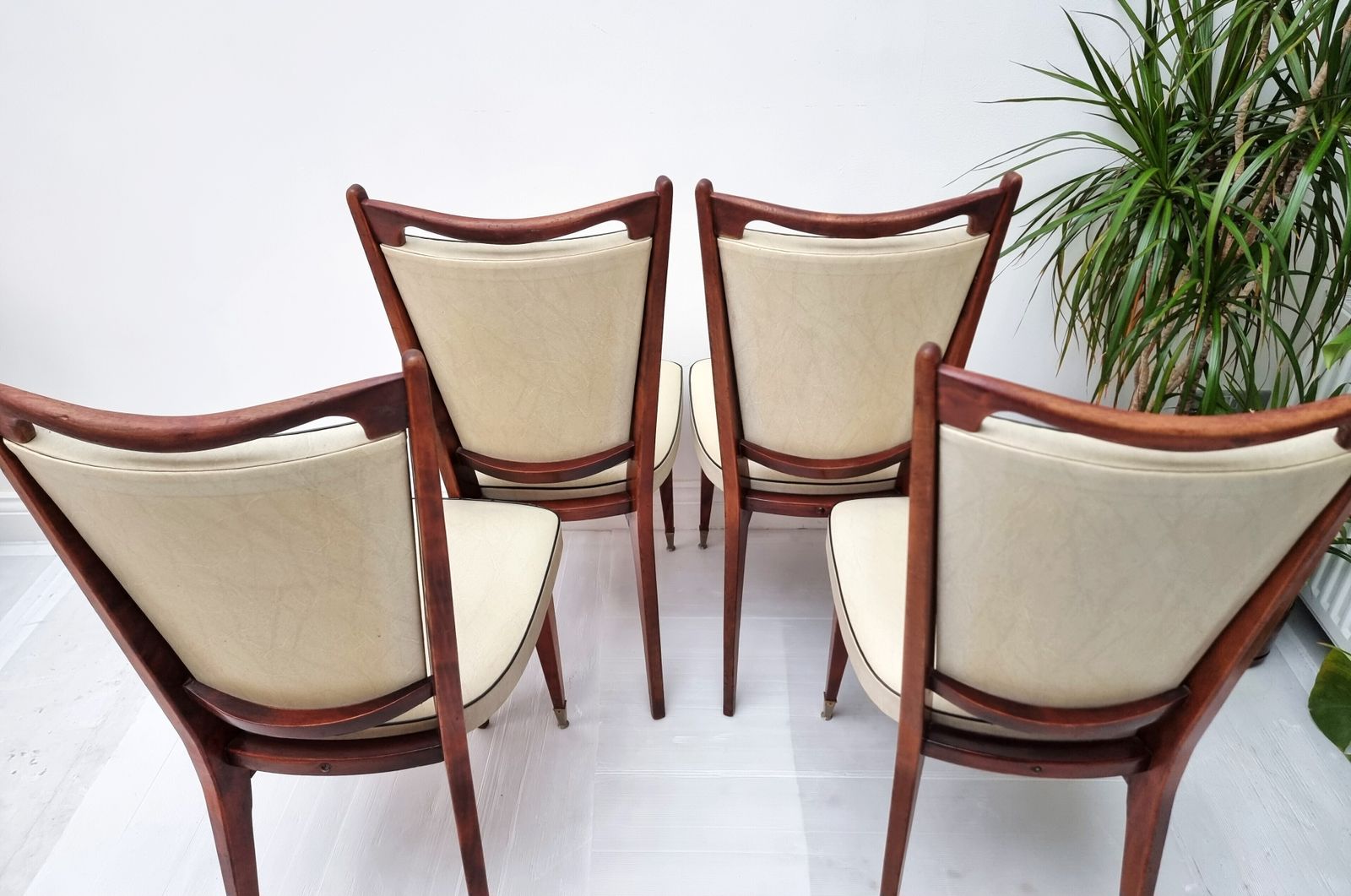 895.0 Dining Table And Chairs Set French Art Deco Extending Draw Leaf photo