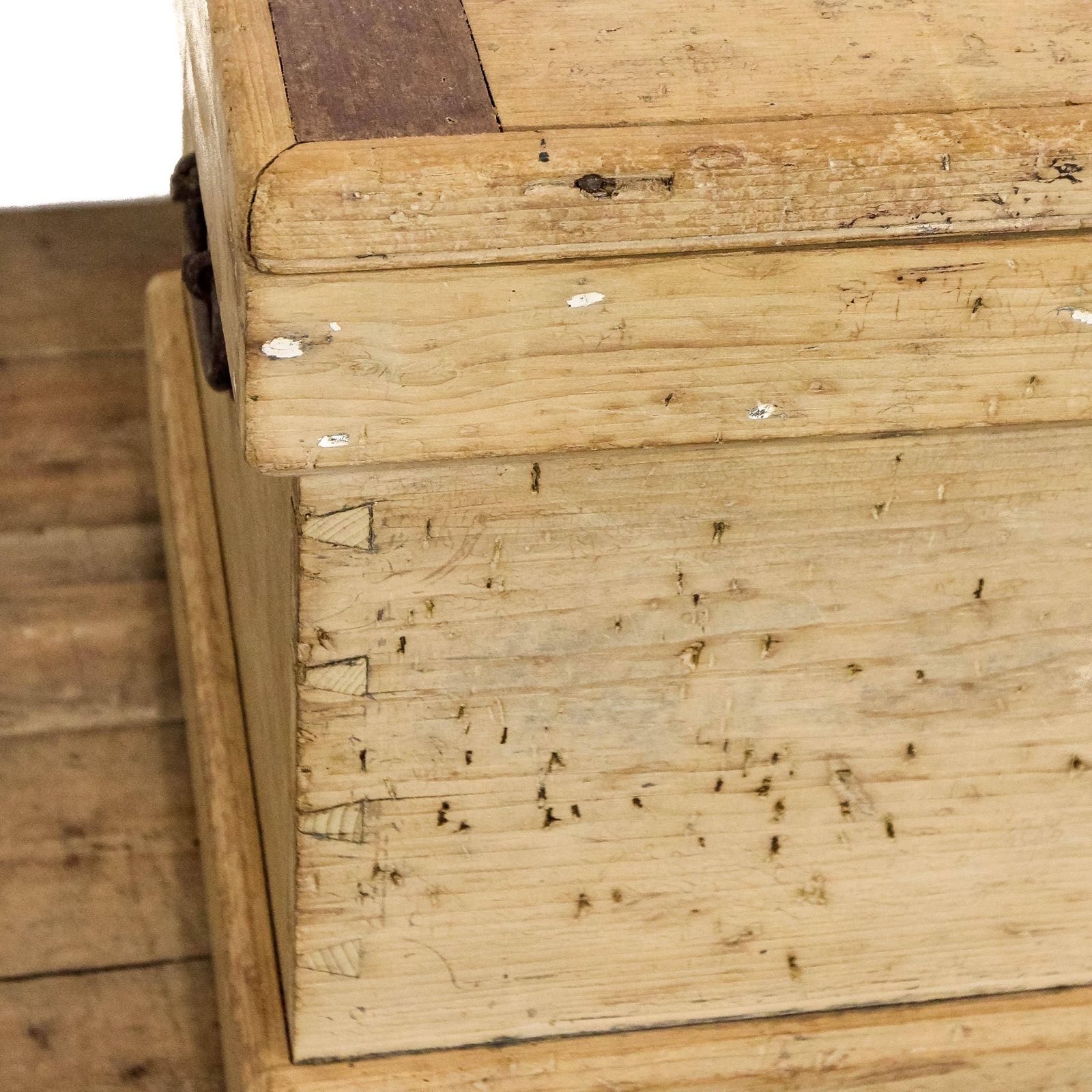 photo buy Antique Pine Tool Chest Or Blanket Box | Antique Furniture | Antique Trunk | Antique Storage | Pine Trunks | Blanket Box (M 6615)