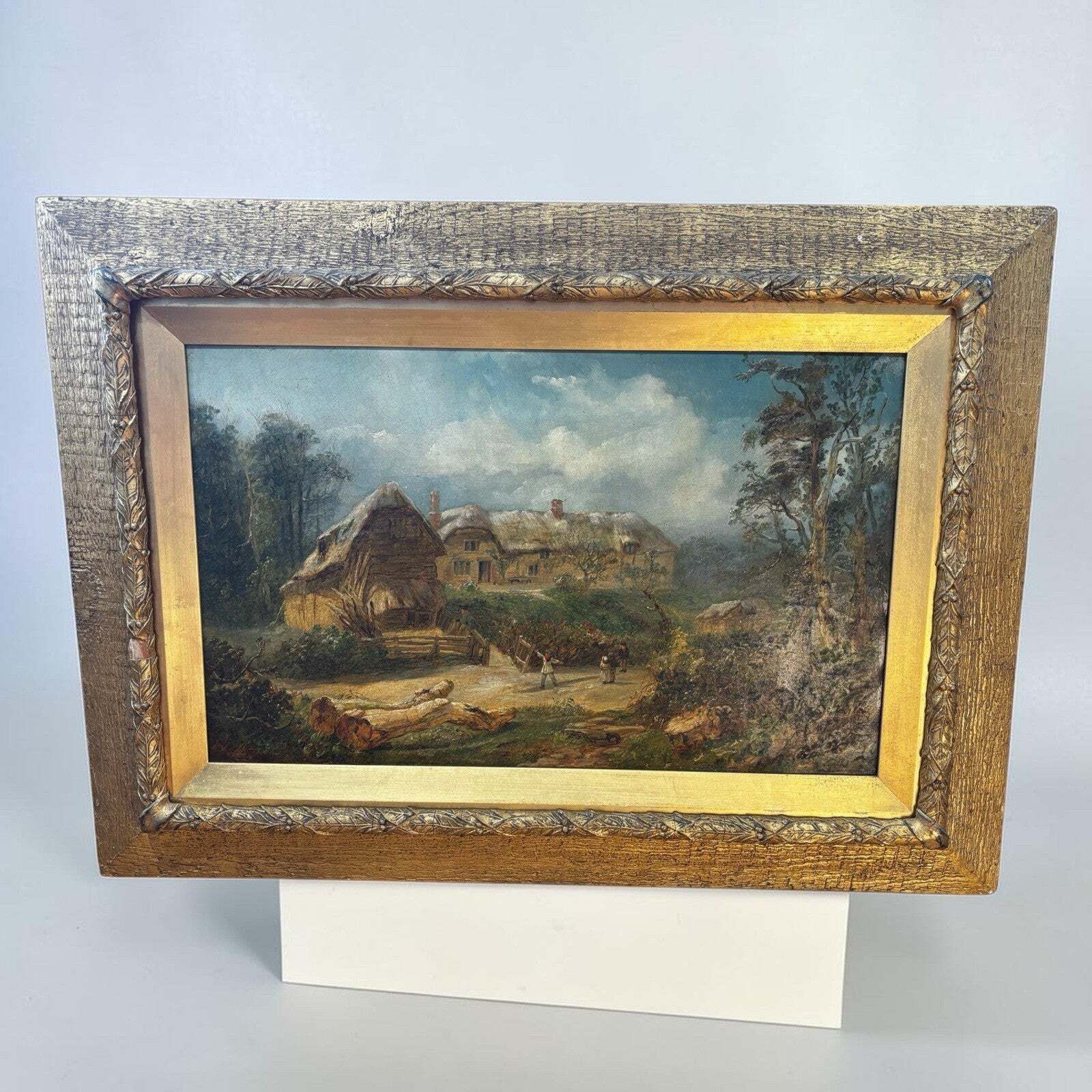 Victorian Gilt Framed Oil On Canvas, " The Old Cottage, R.Randell