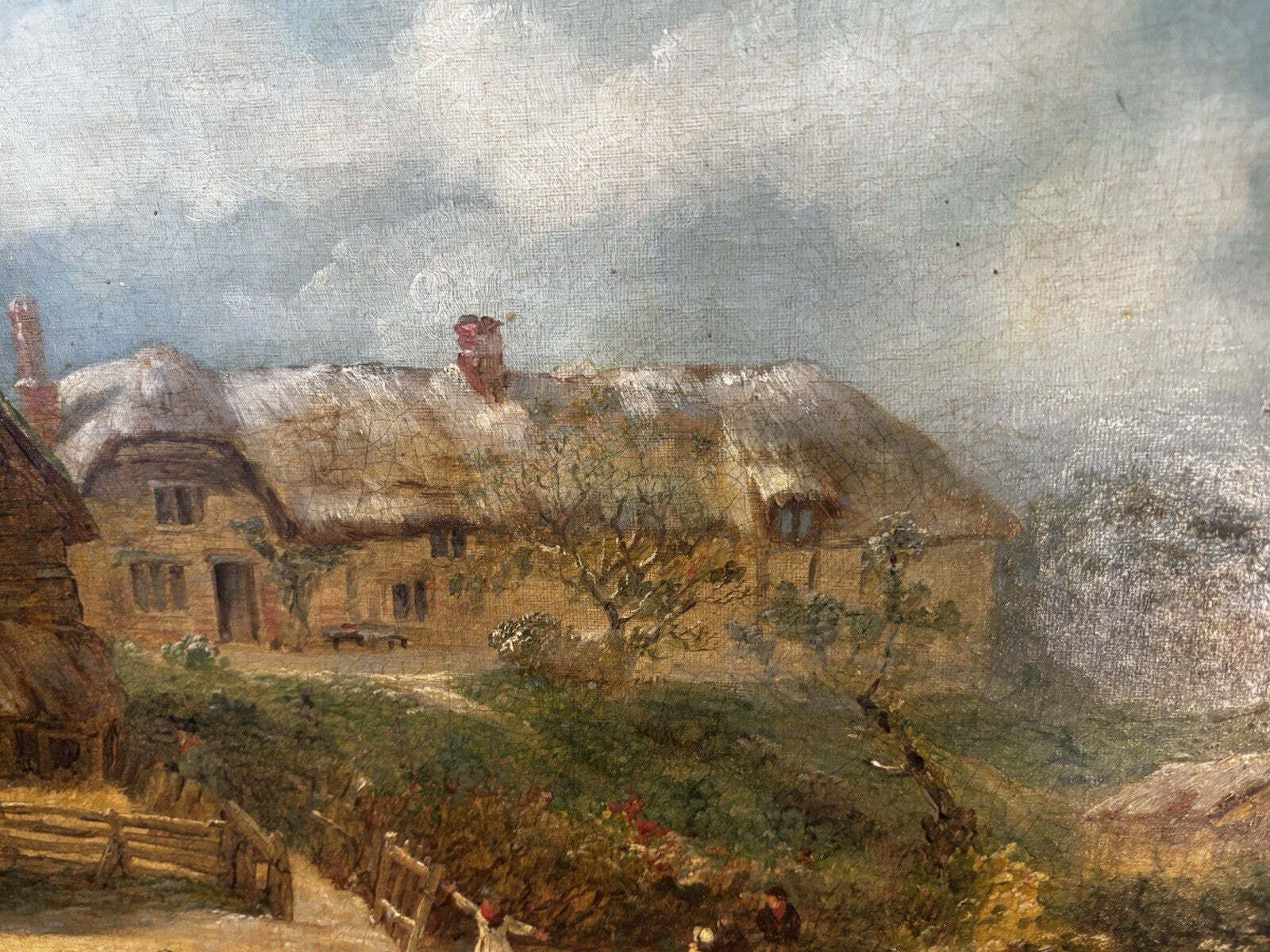 photo furniture Victorian Gilt Framed Oil On Canvas, " The Old Cottage, R.Randell