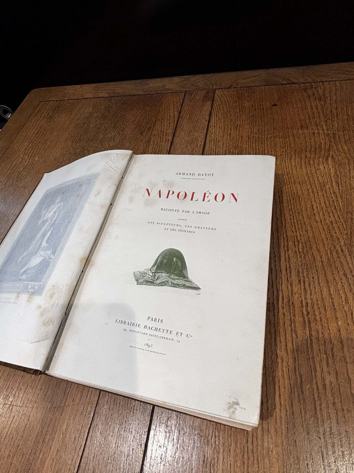photo for sale Napoleon. Large Victorian Illustrated Leather Bound Book, Paris 1895