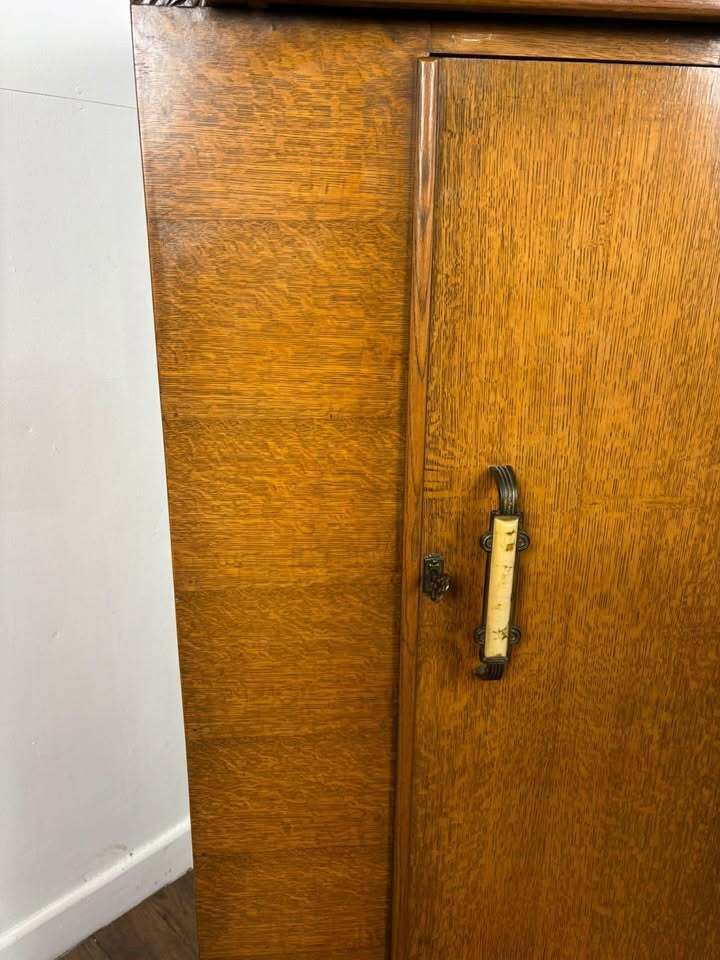 photo for sale Vintage Oak Gentlemans Wardrobe