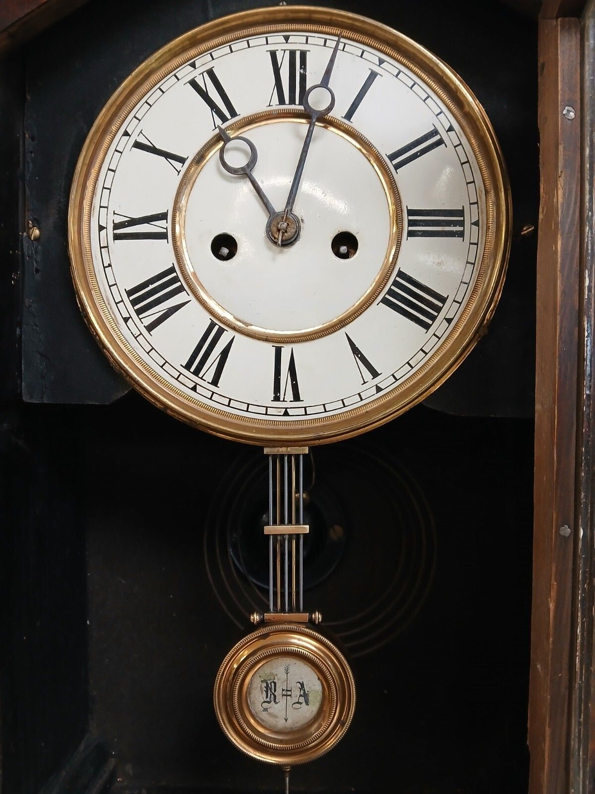 Antique 19th Century American Mahogany Case Gothic Style 8 Day Mantle Clock photo furniture