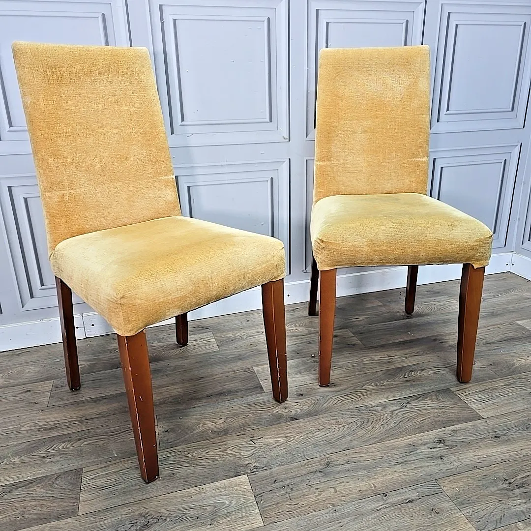 Pair Upholstered Chairs   Retro Vintage   Fireside Reading Nursing Dining Seats