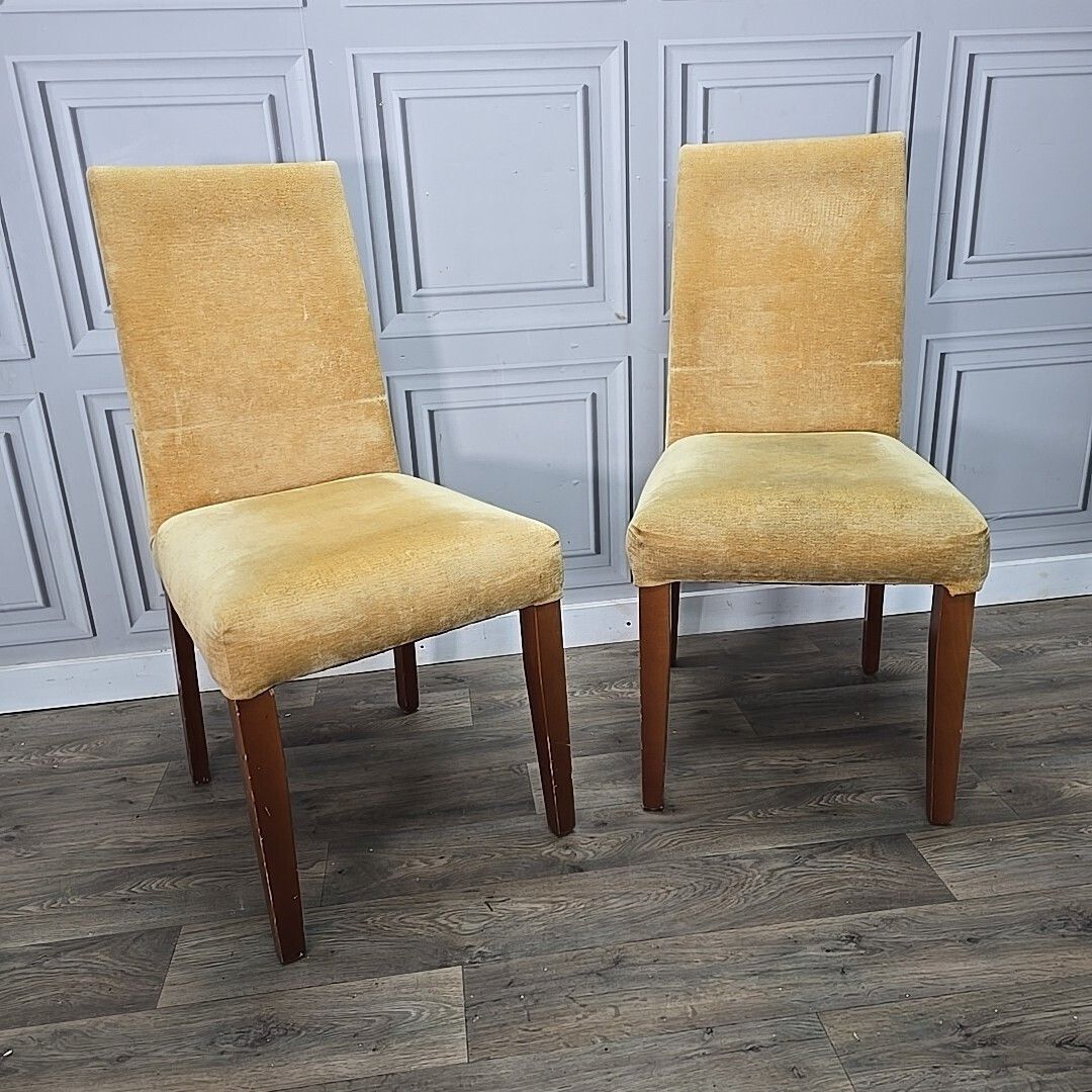 Pair Upholstered Chairs   Retro Vintage   Fireside Reading Nursing Dining Seats photo furniture