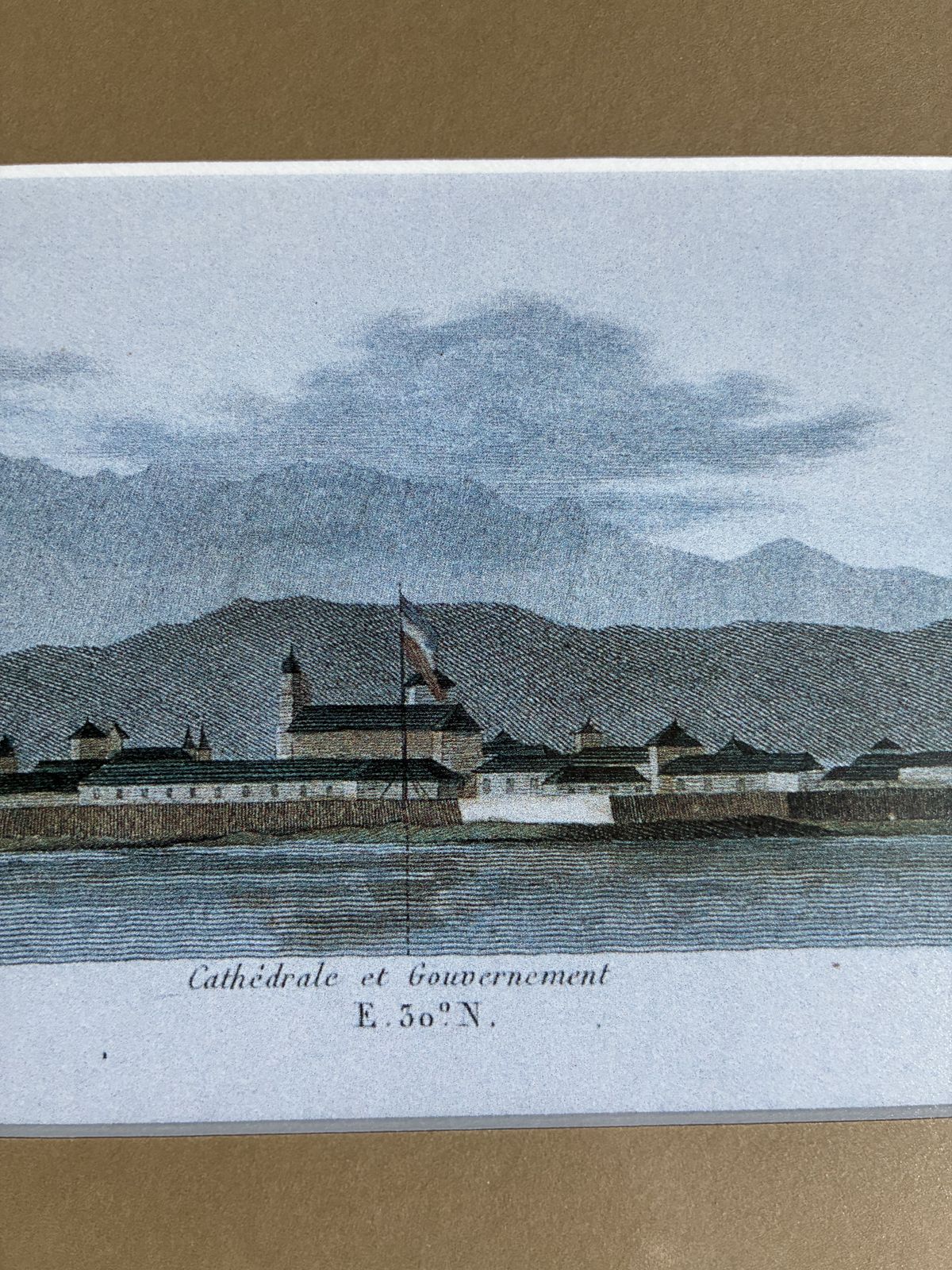 Pair Of Framed Panoramic 1824 Manila Harbour Coloured Prints. Maritime Scenes photo 120.0
