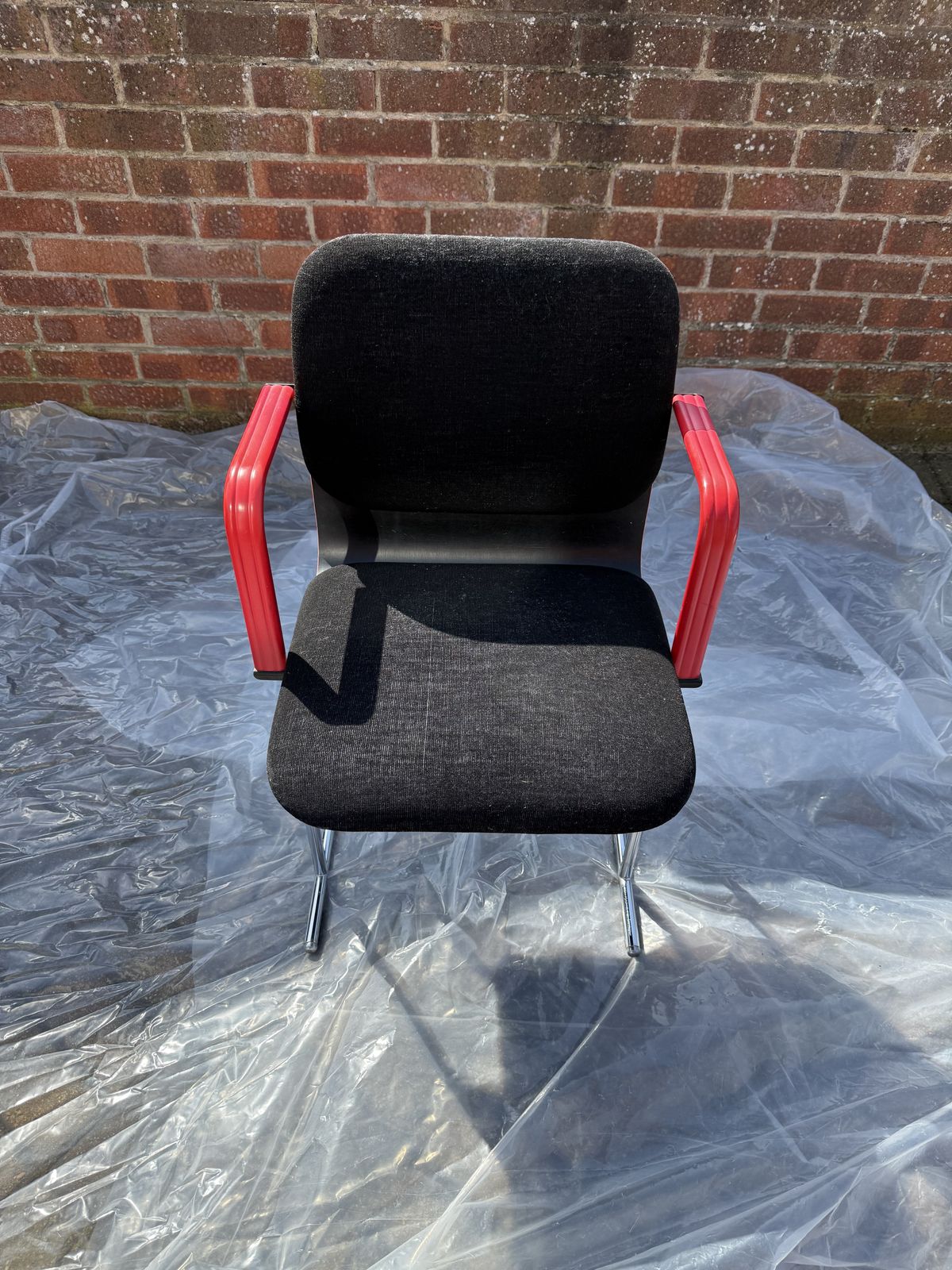Black And Red Armchair By Yrjö Kukkapuro For Avarte, 1980s
