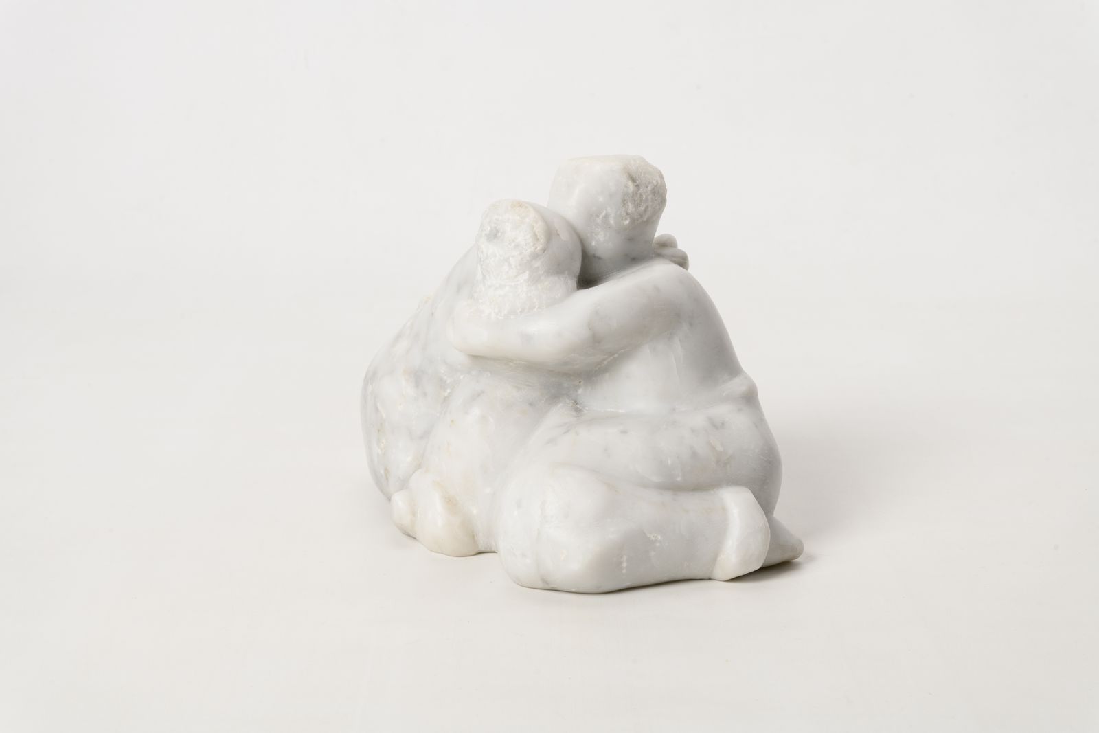 British School, The Embrace — Marble Sculpture, Late 20th Century photo 290.0