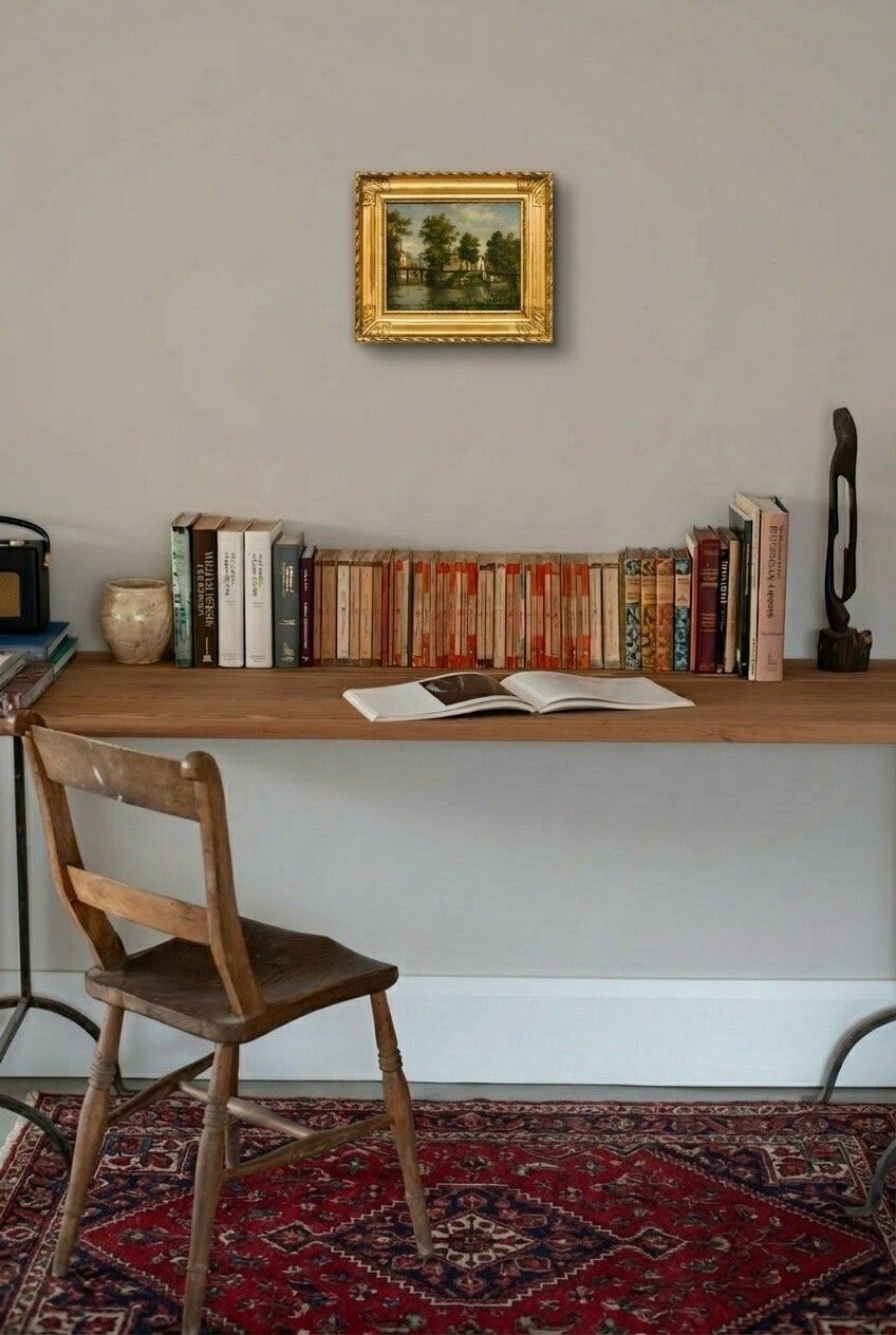 French School 19th Century Oil   On The Riverbanks photo Art