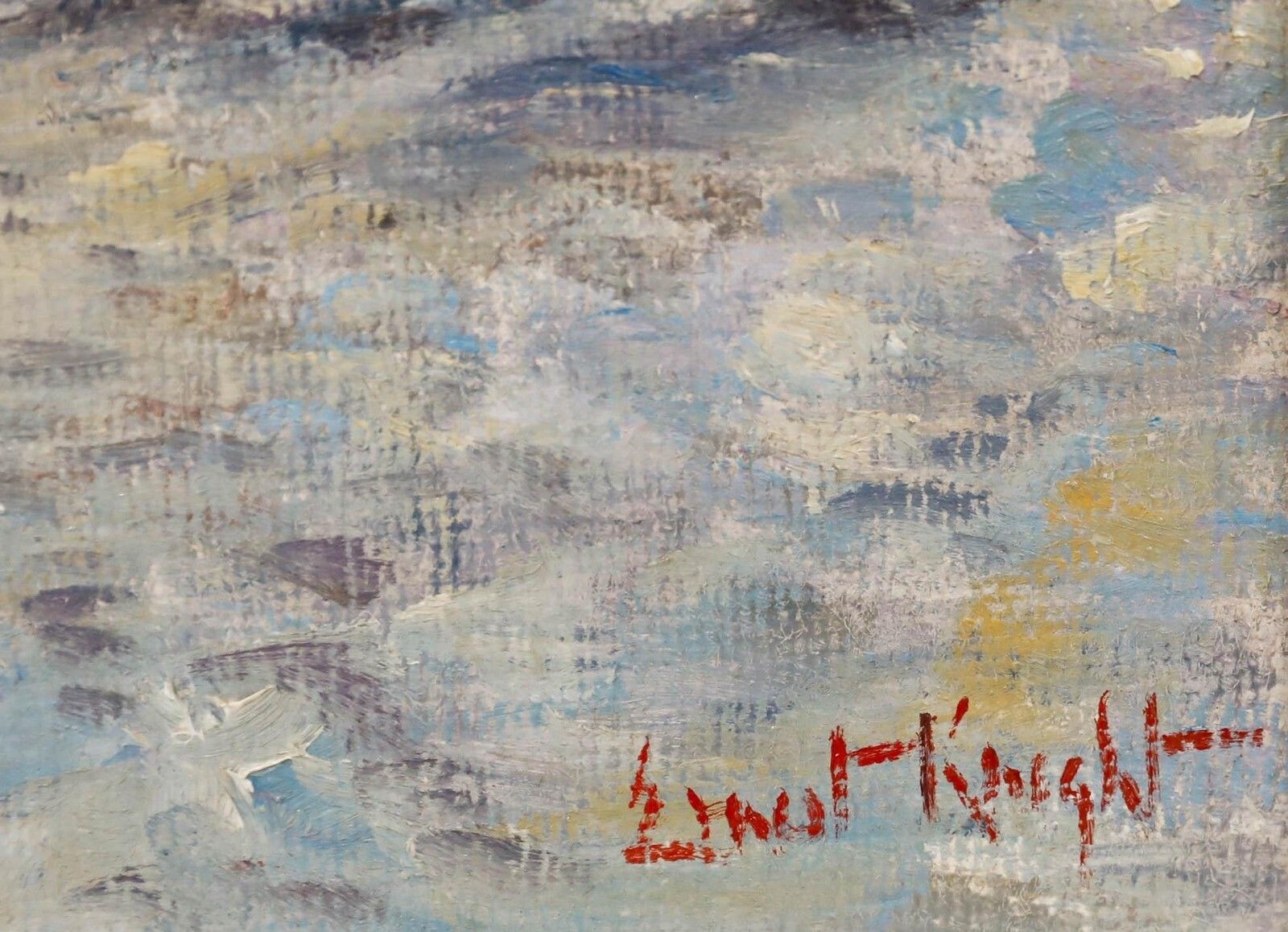 Ernest Knight (1915 1995)   Mid 20th Century Oil, La Chapelle De La Croix photo 395.0