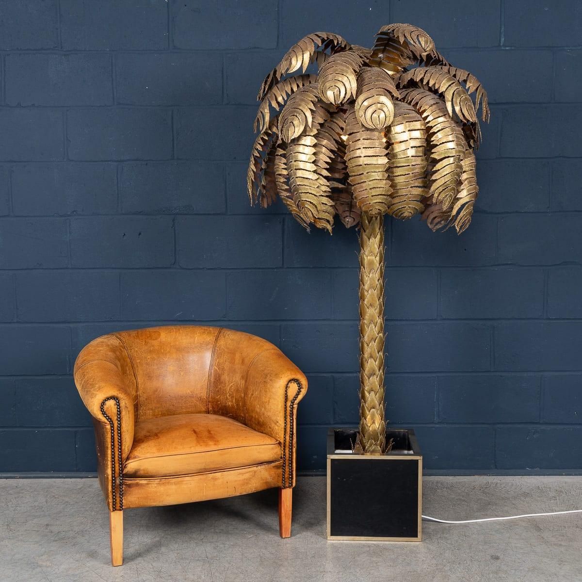 20thc French Palm Tree Floor Lamp, Christian Techoueyres For Maison Jansen C1970 photo 14241.0