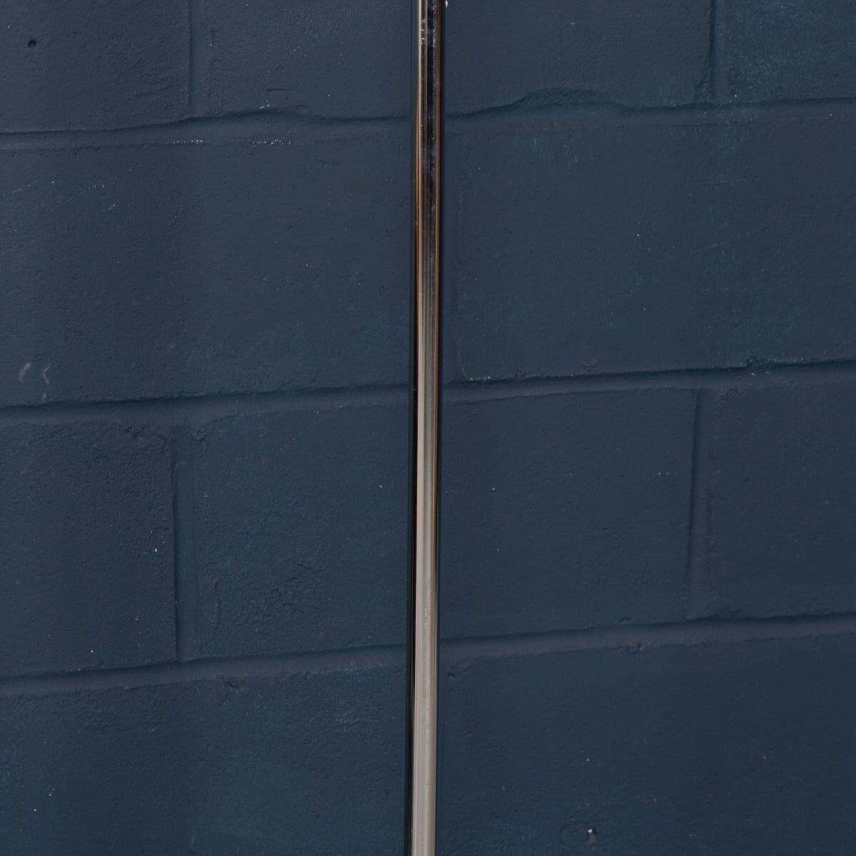 photo buy Vintage 20th Century Italian Chrome Arc Floor Lamp With Opaline Shade C.1970