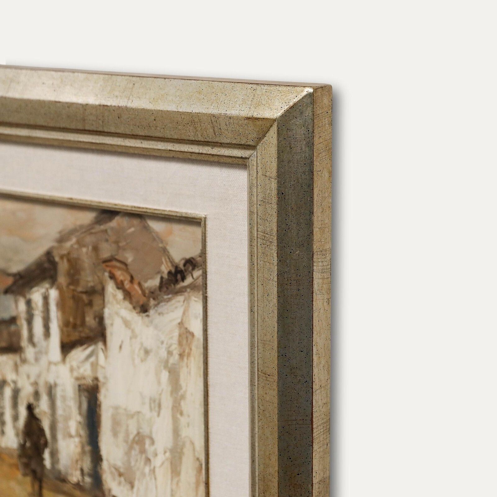 Jan Korthals (1916 1972)   Framed 20th Century Oil, Figure In A Street photo vintage