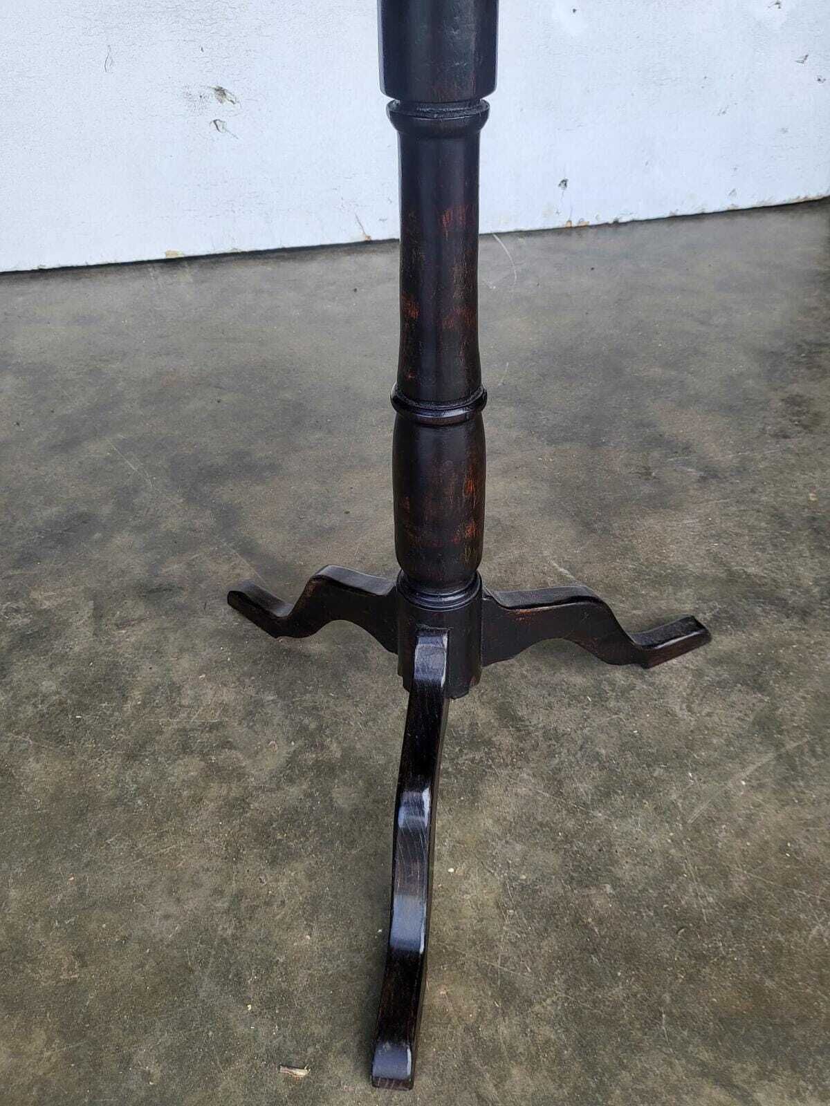 photo for sale Antique Victorian Square Tripod Side End Lamp Occasional Table