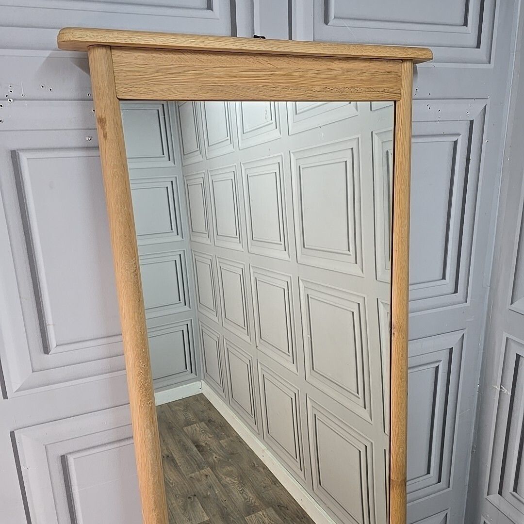 Solid Oak Cheval Mirror    Frank Hudson "Wycombe" Full Length Dressing Bedroom photo buy