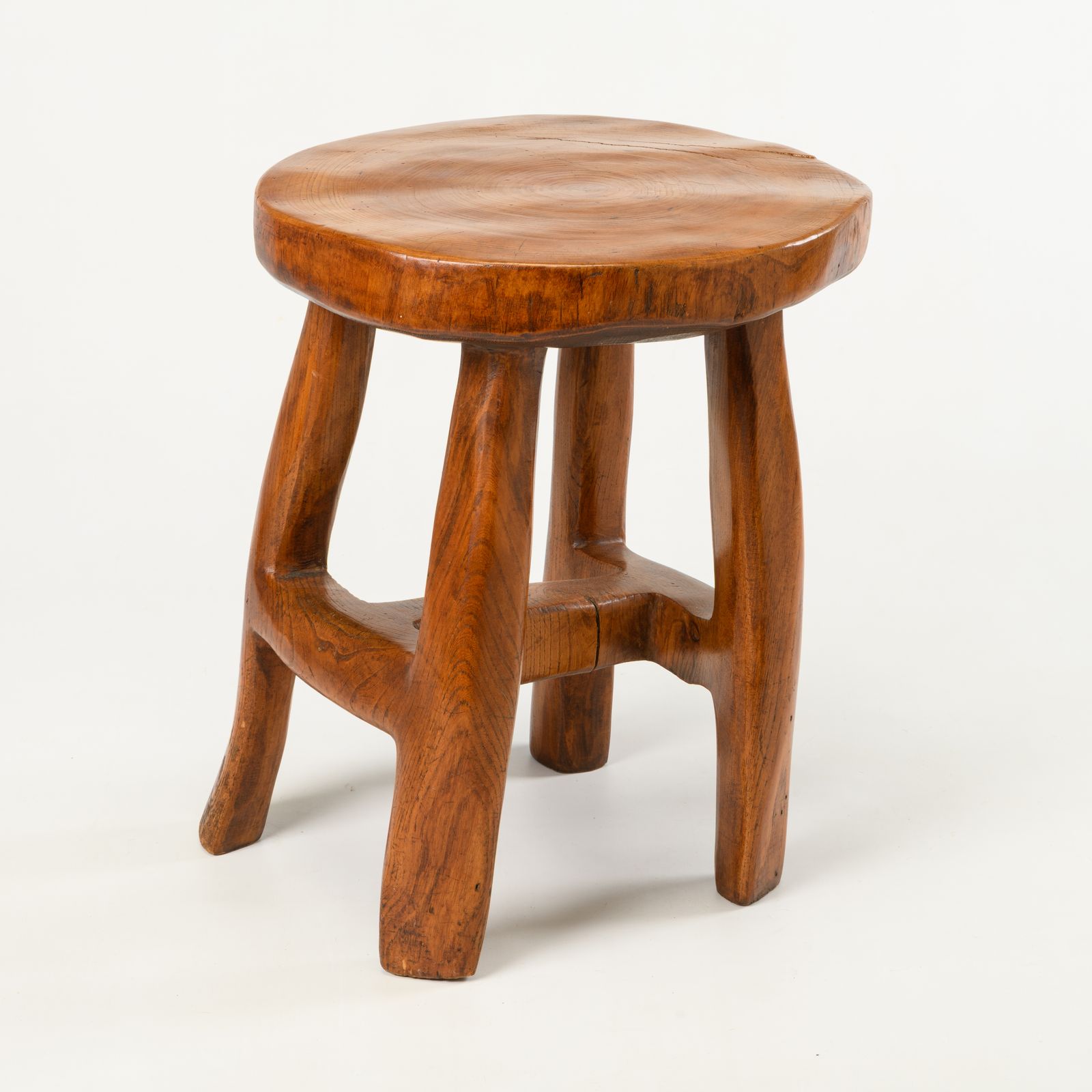 Central African Carved Hardwood Side Table Democratic Republic Of The Congo, Mid 20th Century photo for sale