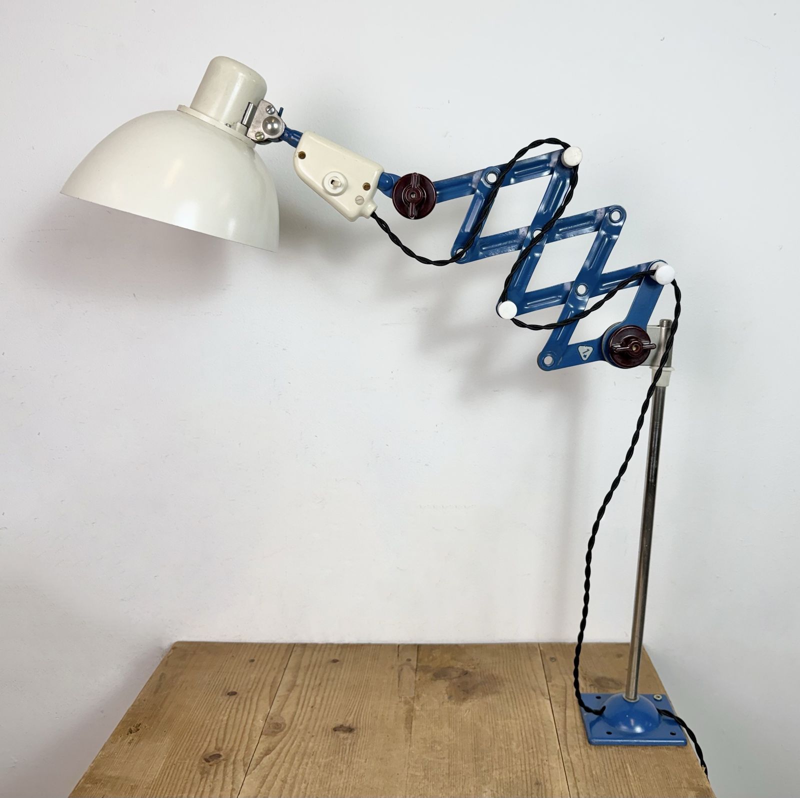 Industrial East German Scissor Lamp From Veb Zweckleuchtenbau Dresden, 1950s photo buy
