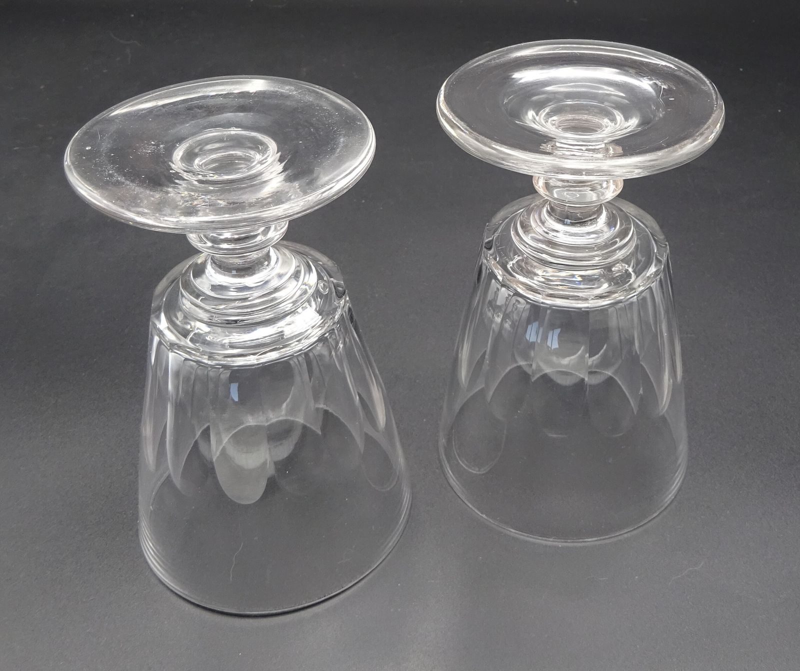 Victorian Pair Cut Crystal Glass Rummers Drinking Glasses photo Home Decor