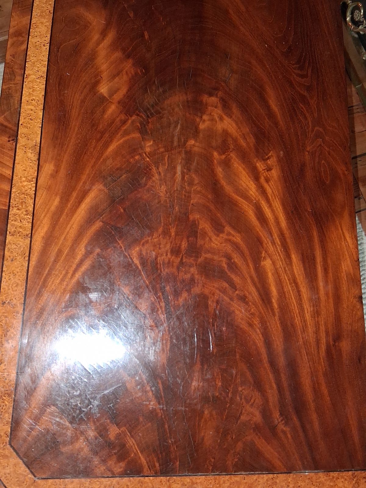 Antique  Mahogany Inlaid Card Table photo furniture