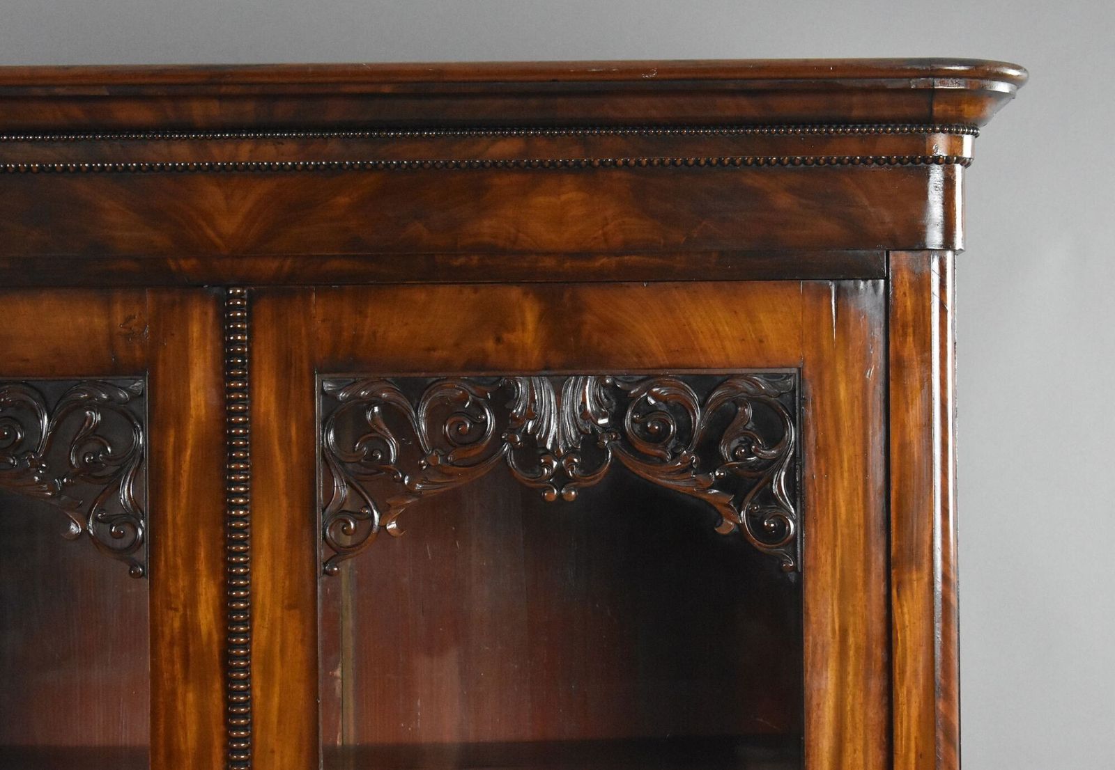 Continental Mahogany Circa 1880 Bookcase/Cabinet photo vintage