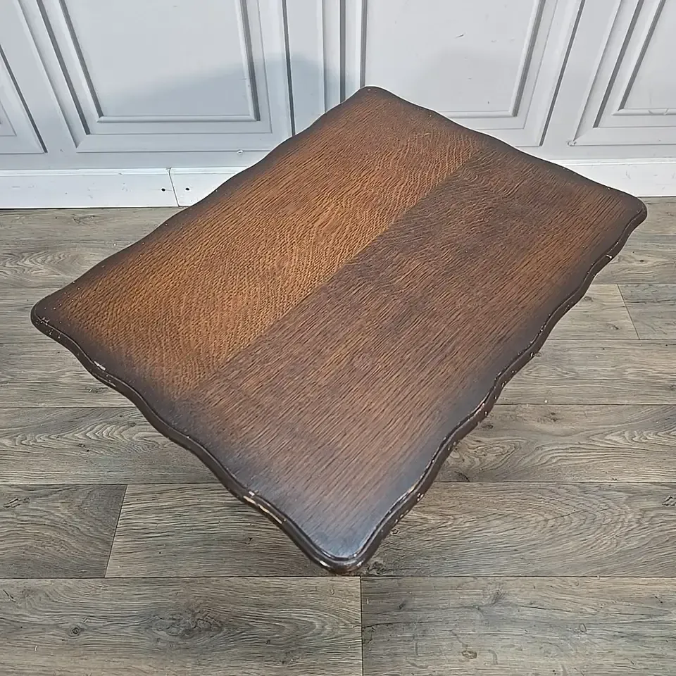 Antique Tilt Top Table  Oak Side Wine Occasional Lamp  Arts And Crafts photo for sale