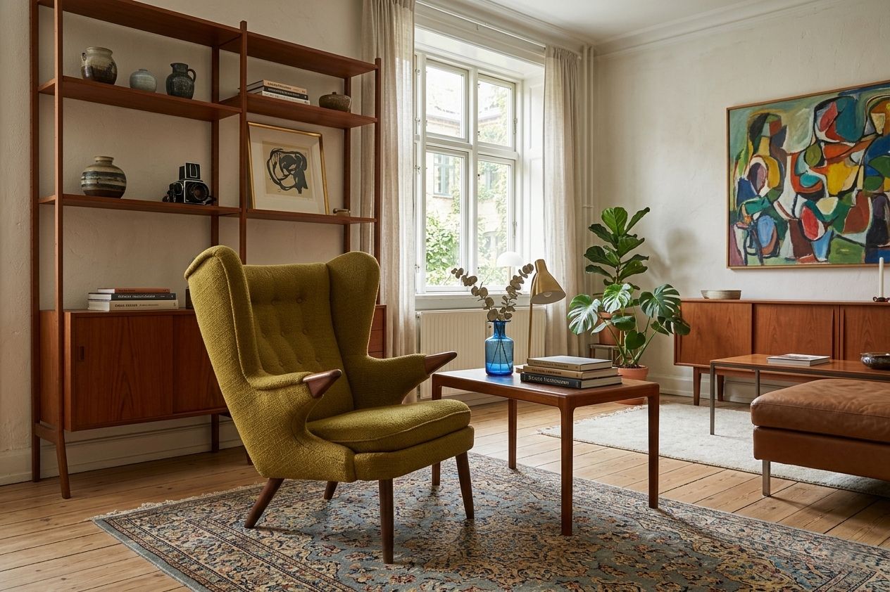 photo buy Mid Century Papa Bear Lounge Armchair ‘Model 91’ By Svend Skipper, 1950s