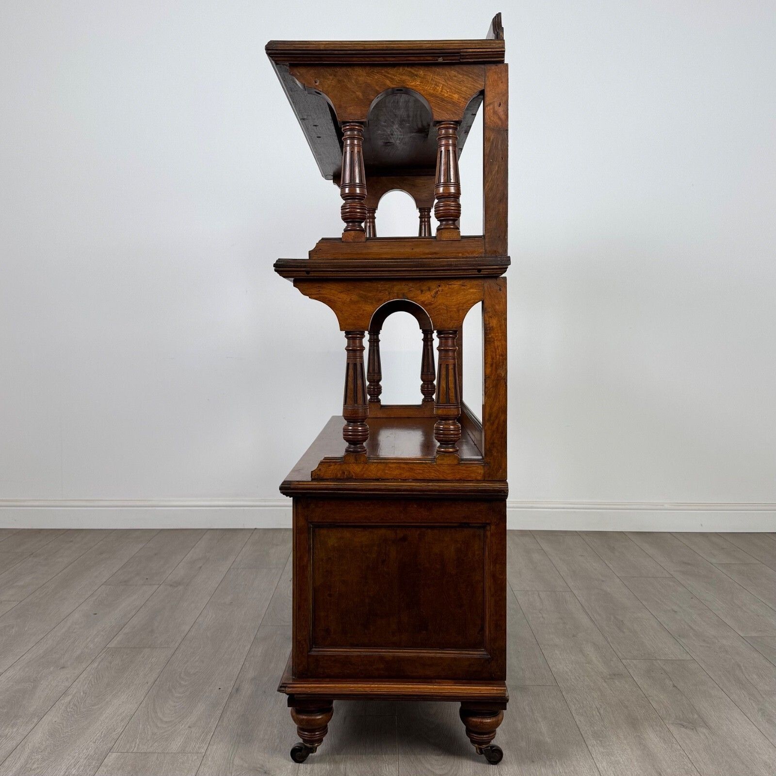 Antique 19th Century Victorian Cupboard In Burr Walnut ( Af 5393 ) photo Furniture