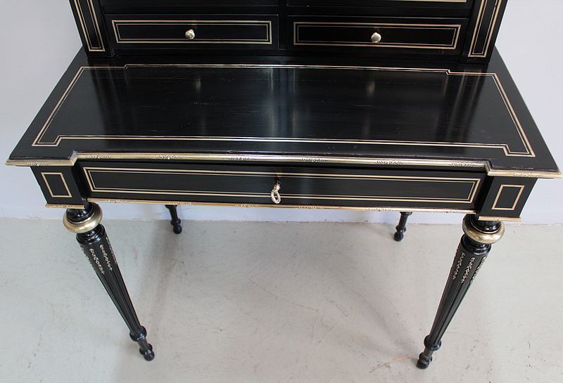 Office At Gradin Nap. III Blackened Wood 19th photo Furniture