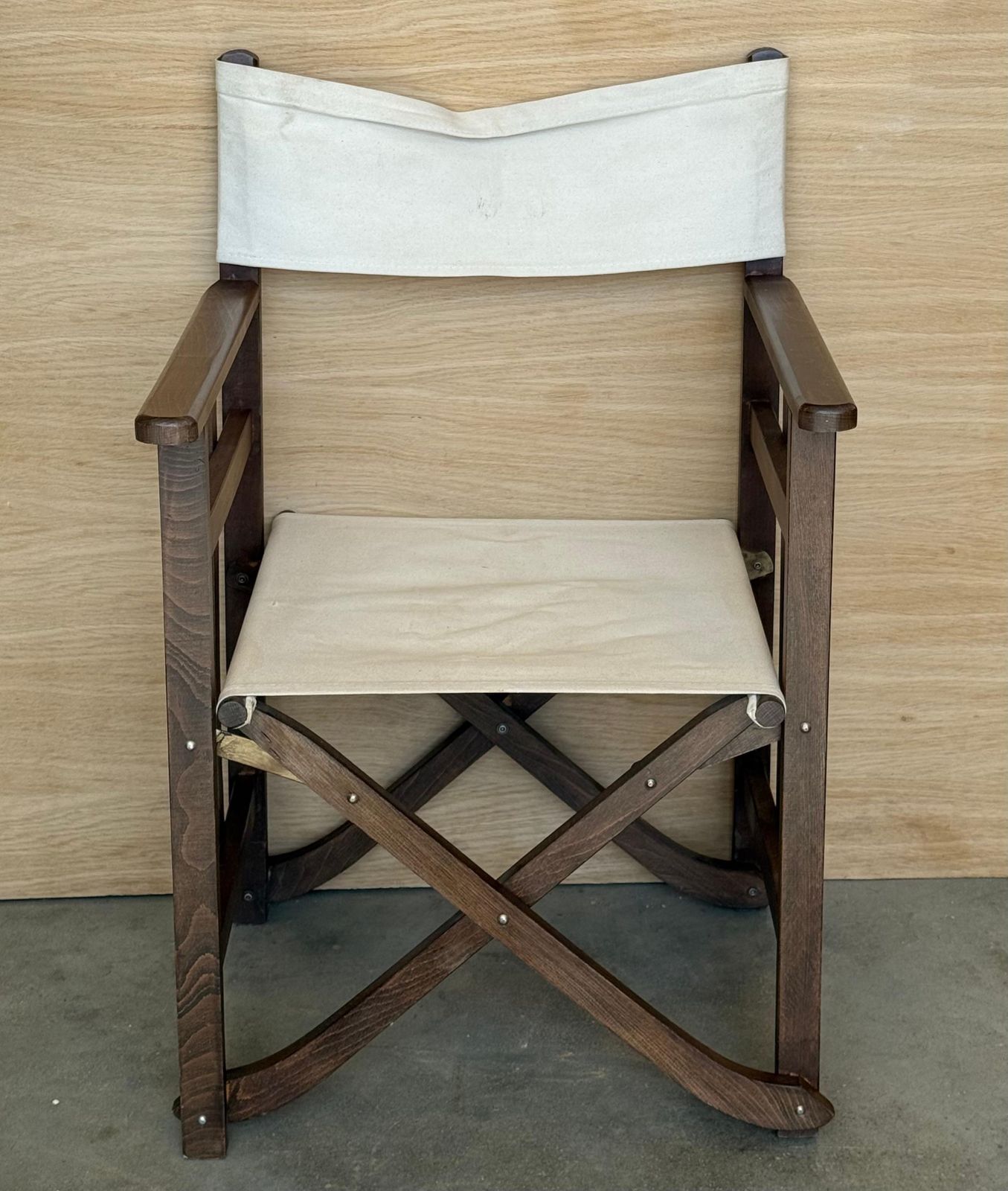 Set Of 5 Edwardian Canvas Directors Chairs, Loft And Garden Style Chairs photo for sale