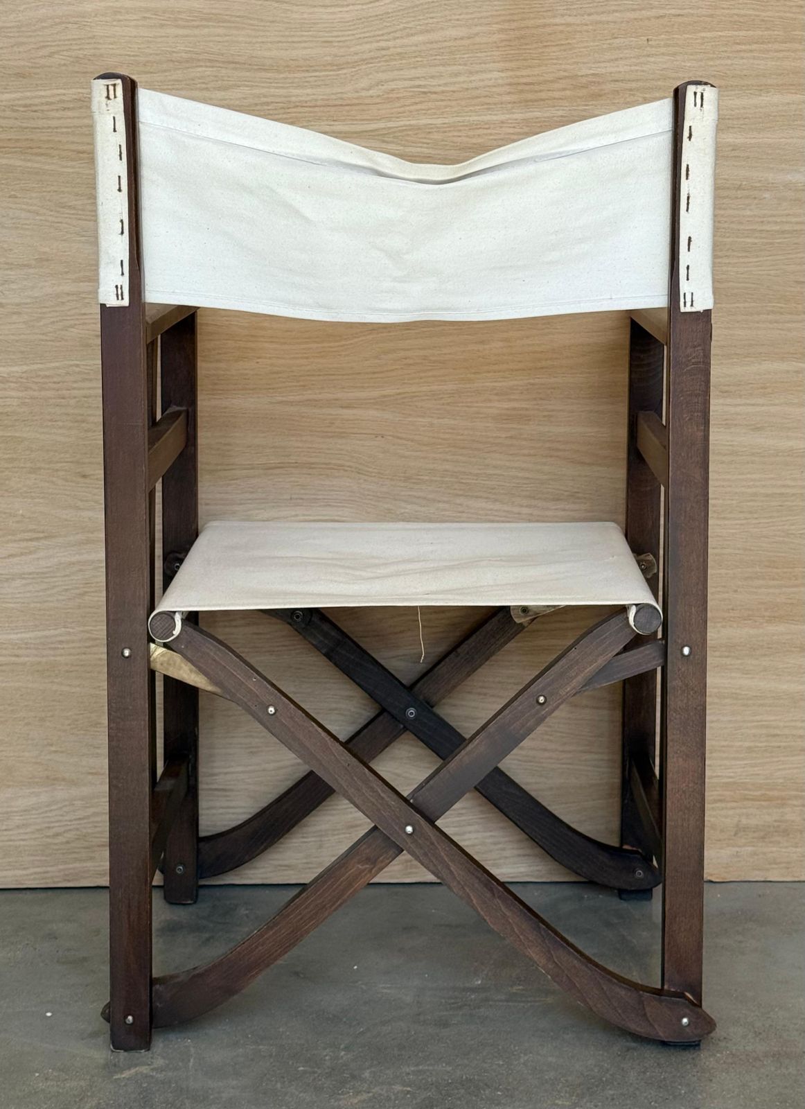 Set Of 5 Edwardian Canvas Directors Chairs, Loft And Garden Style Chairs photo vintage