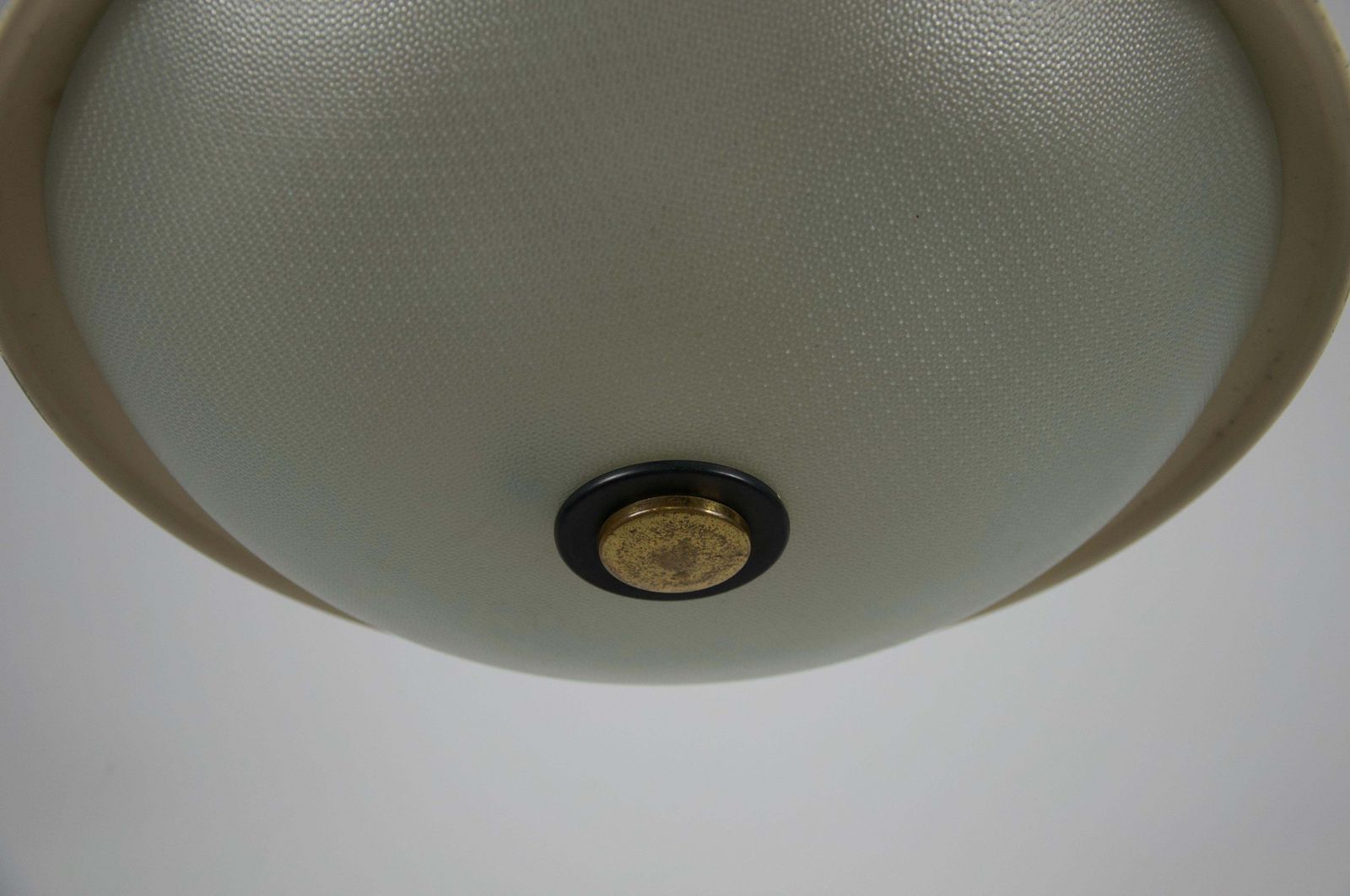 Lighting Mid Century Brass And Glass Ceiling Lamp By Stilnovo, Italy, 1960s photo