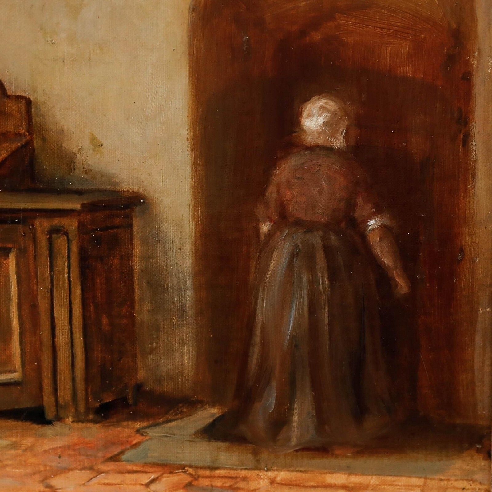 Max Gaisser (1857 1922)   19th Century Oil, Quiet Interior photo Art
