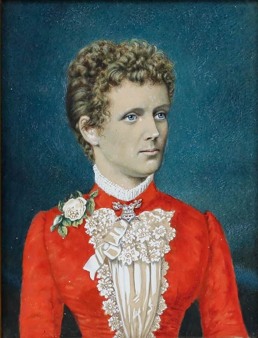 The Franquet Portraits   19th Century Gouache, Portrait Of A Franquet Lady photo for sale