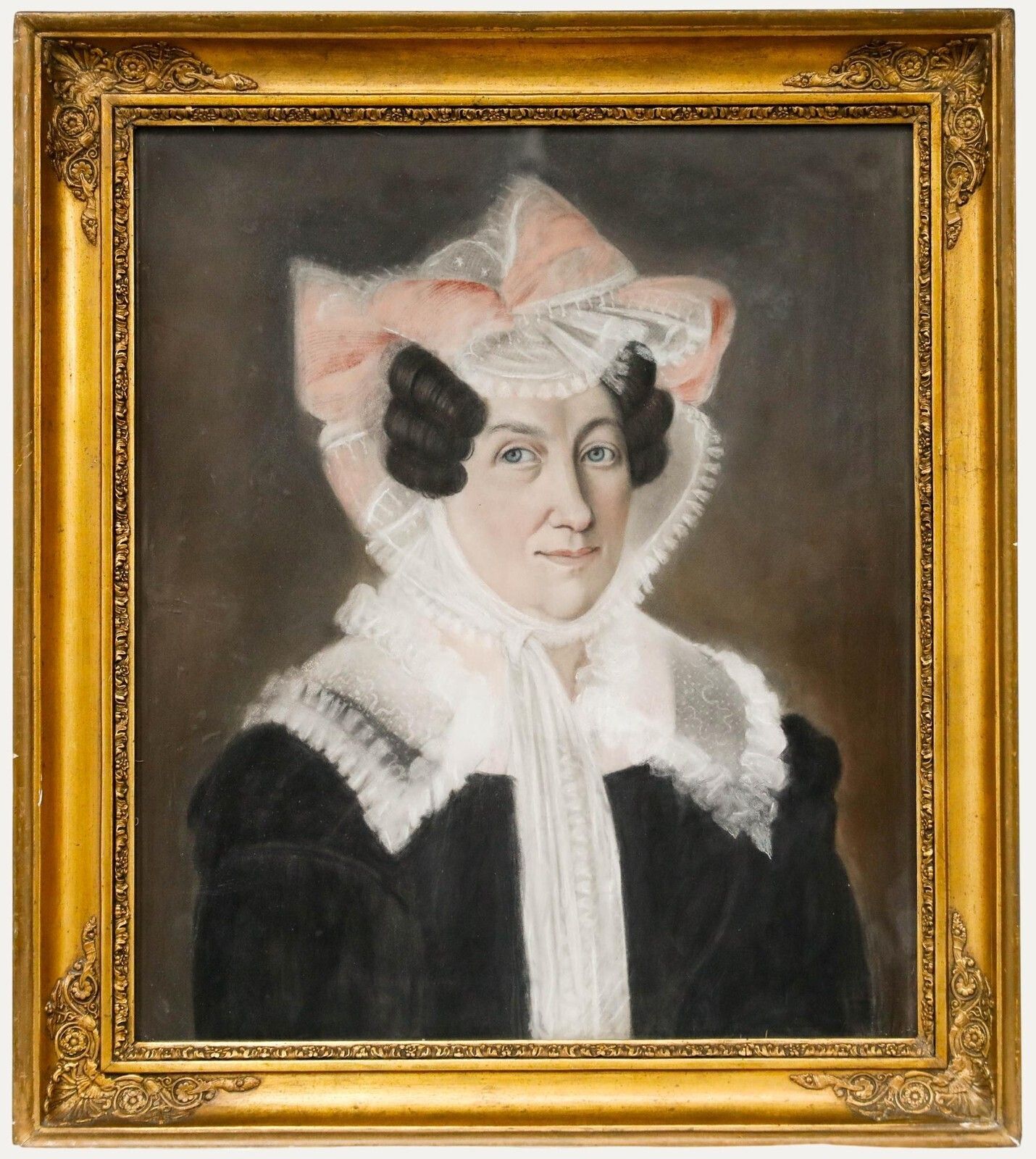 Biedermeier 19th Century Pastel   Portrait Of A Lady