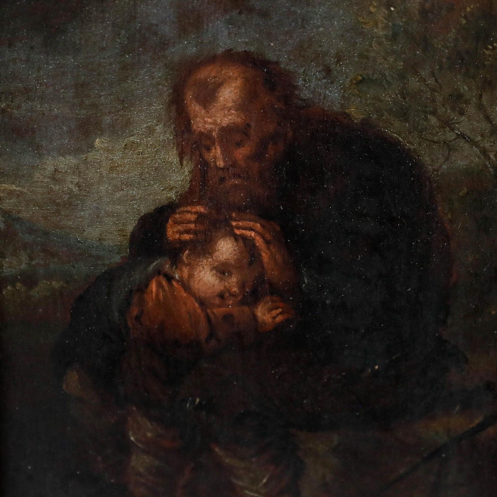 Framed 18th Century Oil   Joseph And The Infant Christ photo 325.0