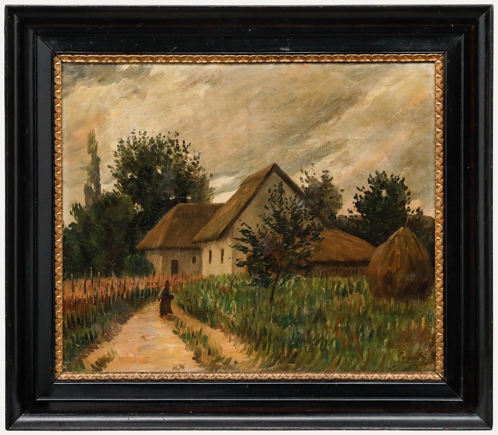 Sandor Papp (1868 1937)   Early 20th Century Oil, The Farmer's Wife