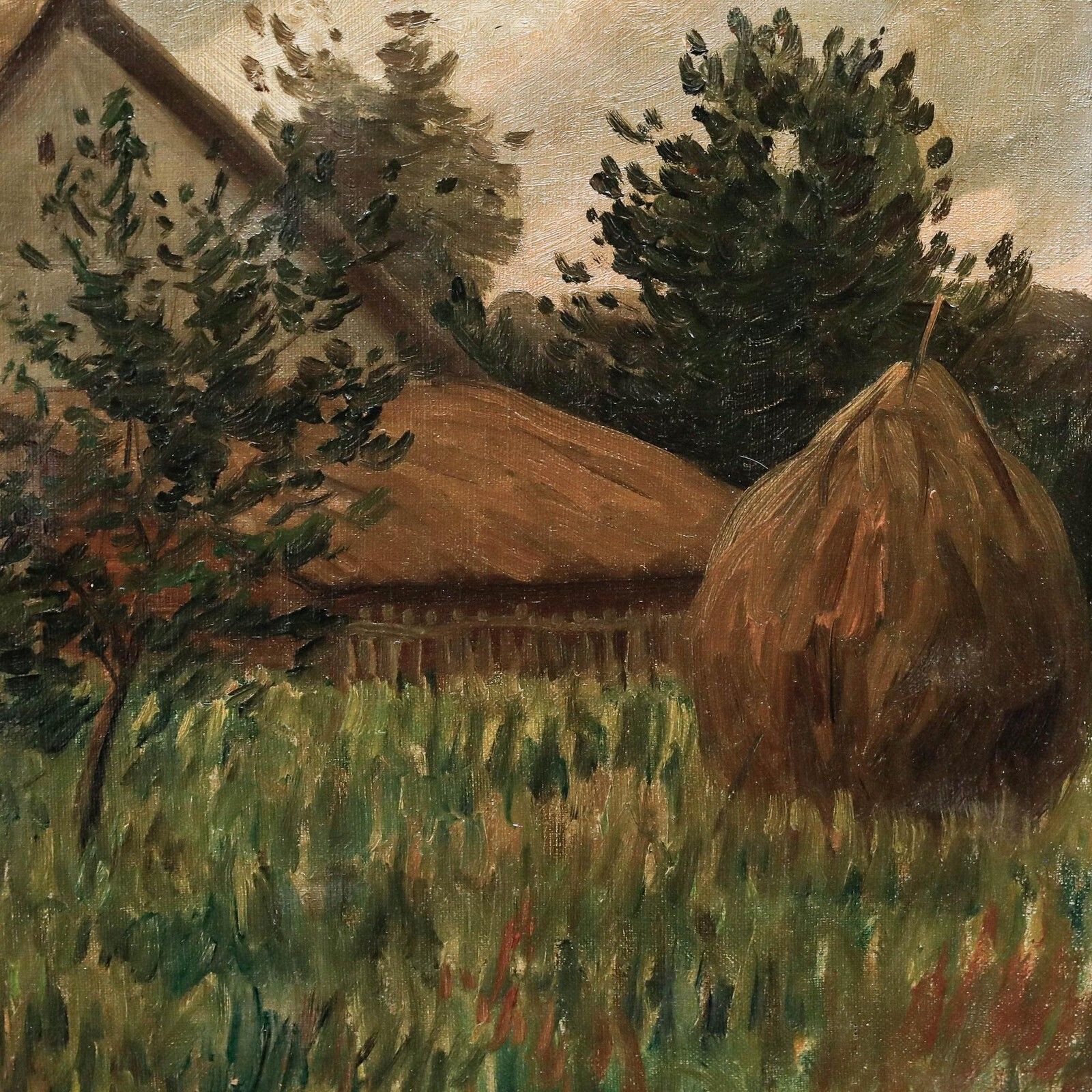 Sandor Papp (1868 1937)   Early 20th Century Oil, The Farmer's Wife photo vinterior