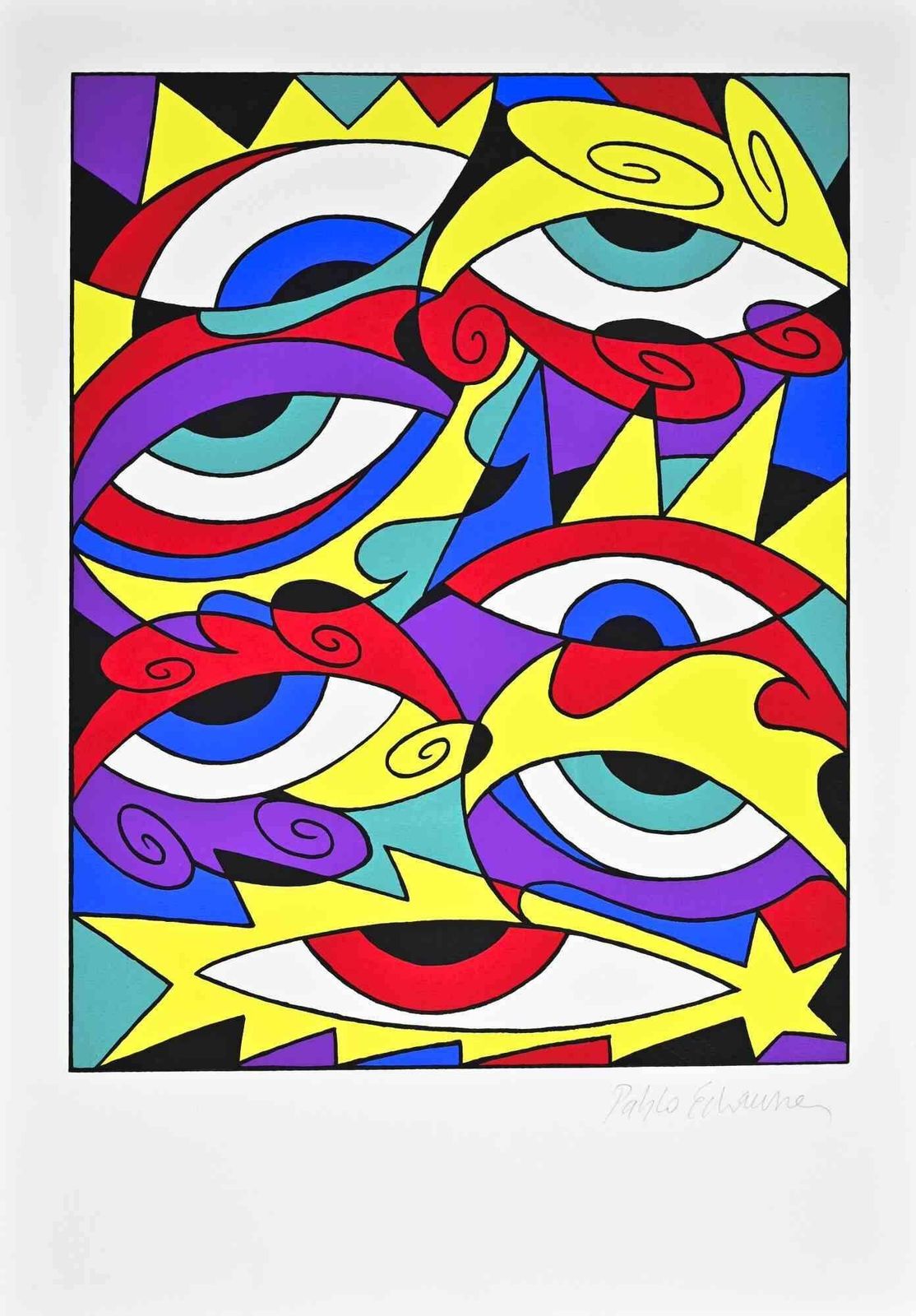 Pablo Echaurren Believe To See   Screenprint By Pablo Echaurren   1990s.