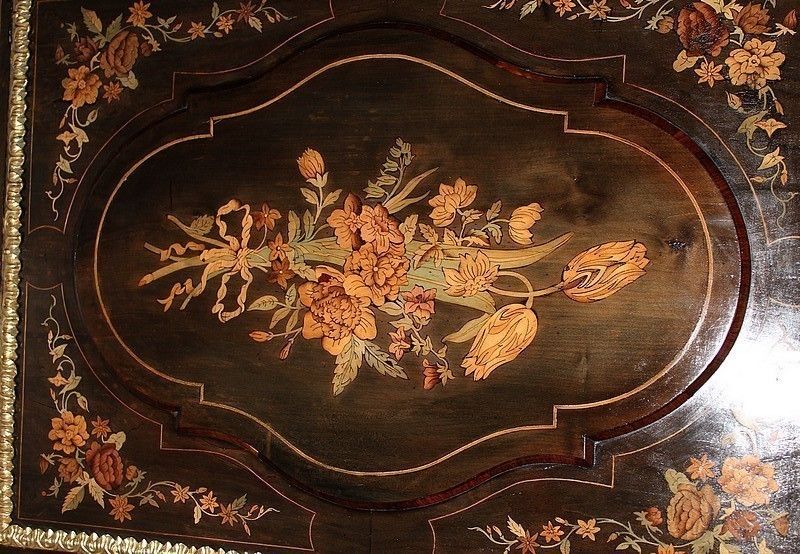Pair Of Furniture Napoleon III Inlaid 19th photo 9479.09