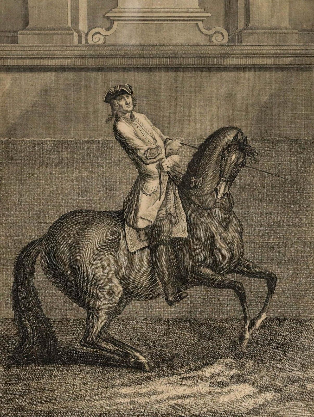 Johann Elias Ridinger (1698 1767)   Engraving, Pirouette On The Small Circle photo for sale