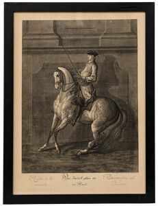 Johann Elias Ridinger (1698 1767)   18th Century Engraving, Retreat To The Wall photo furniture