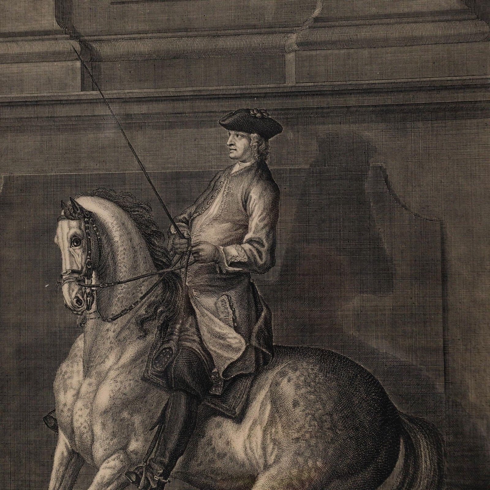 Johann Elias Ridinger (1698 1767)   18th Century Engraving, Retreat To The Wall photo 225.0