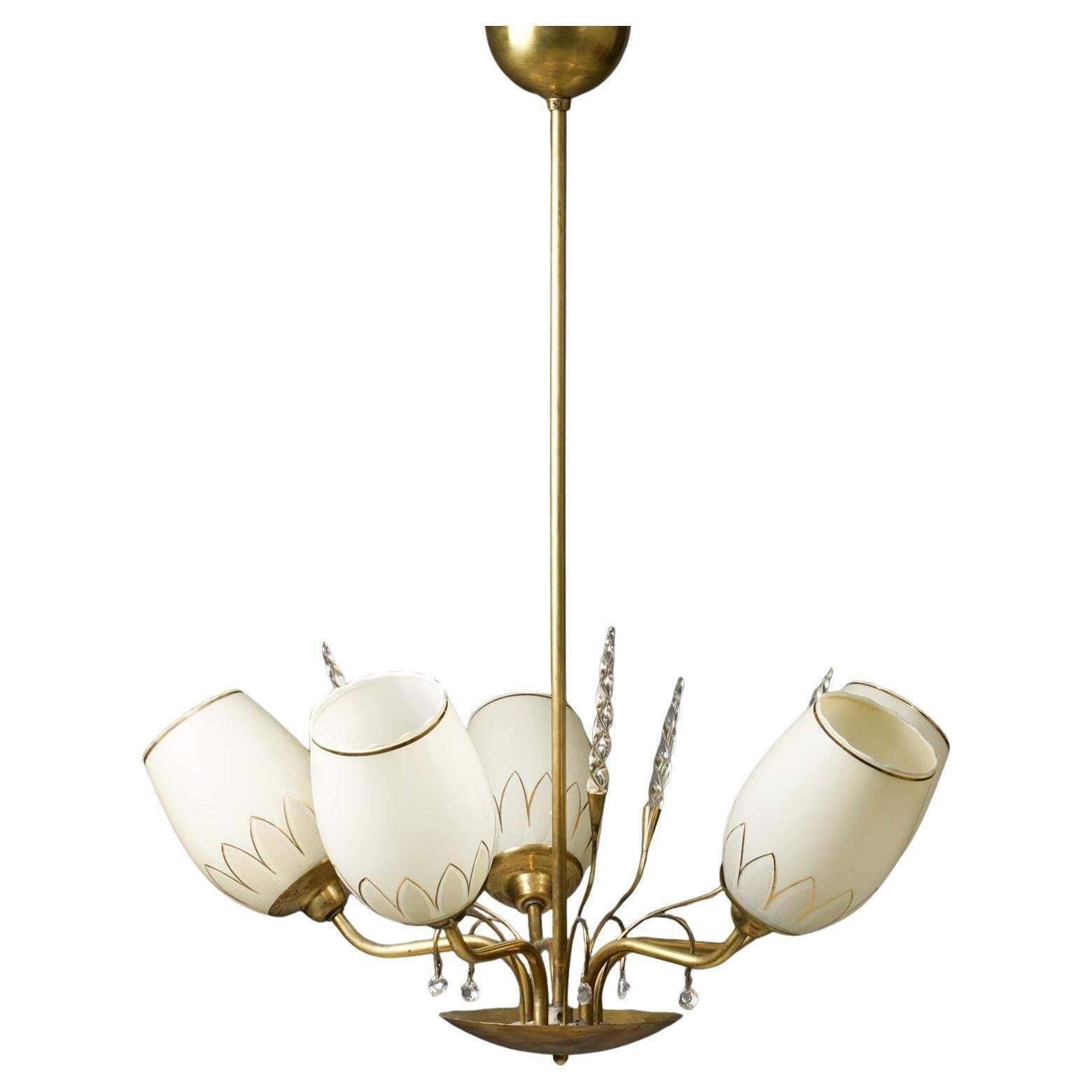 Scandinavian Modern Chandelier, Korumo Oy, Finland, 1950s