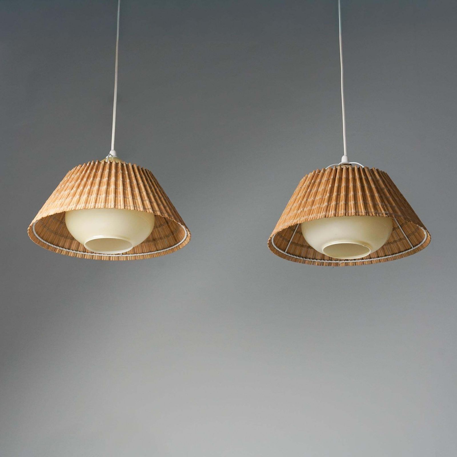 Pair Of Model 982 Scandinavian Pendants, Lisa Johansson Pape, Orno Oy, 1940/1950 photo furniture