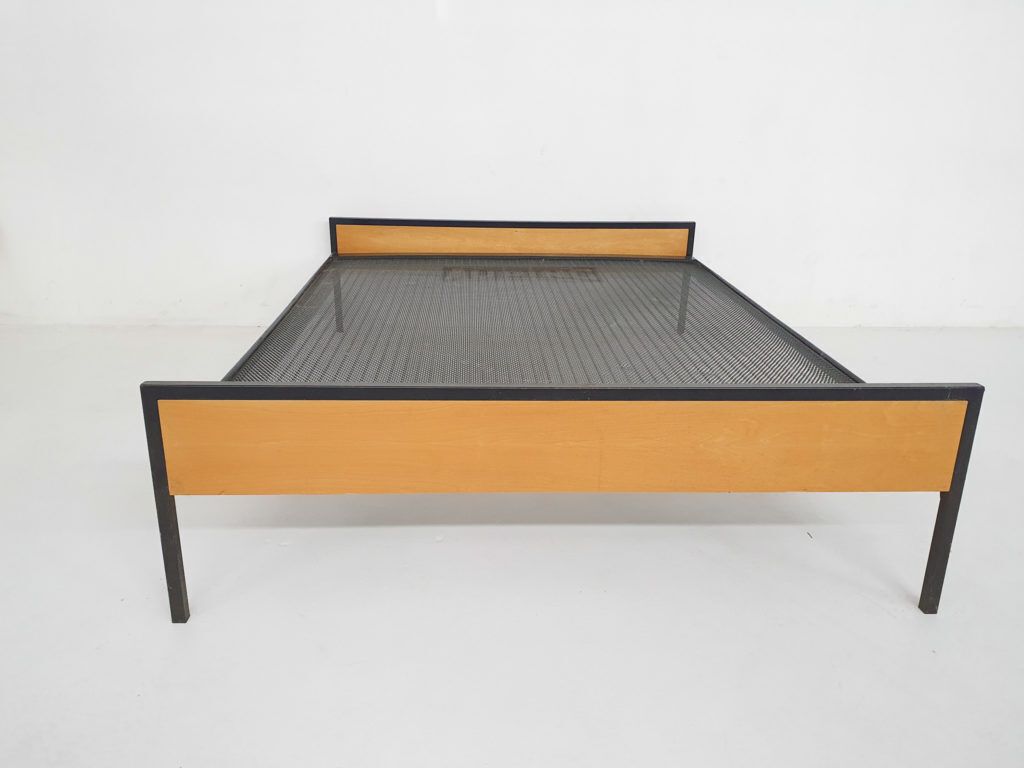 Birch And Metal Bed By Cees Braakman For Pastoe  Japanese Series Model Vb12 The Netherlands 1959