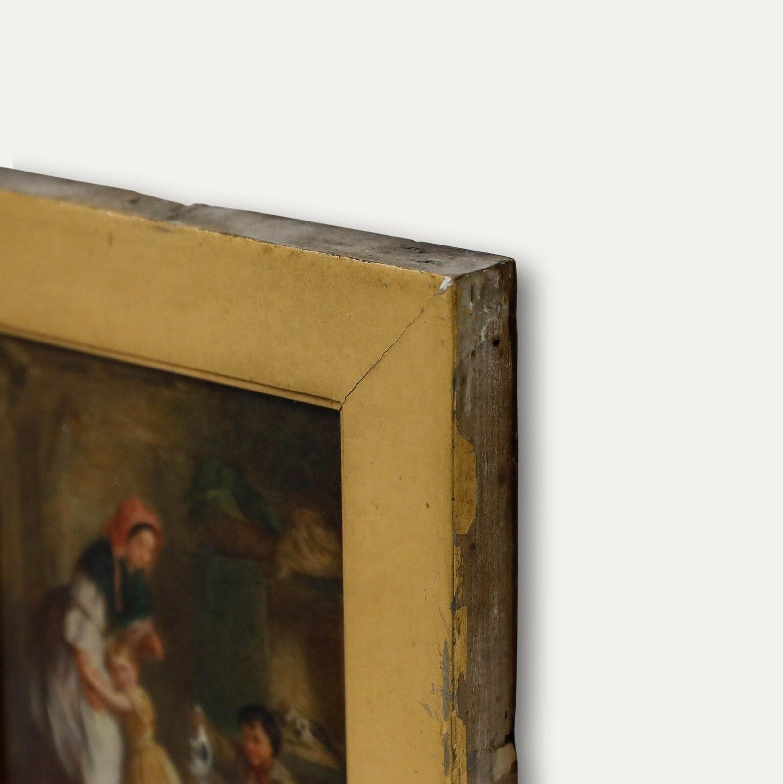 Edwin Hughes (1842 1922)   Miniature Mid 19th Century Oil, Pet Rabbits photo vinterior