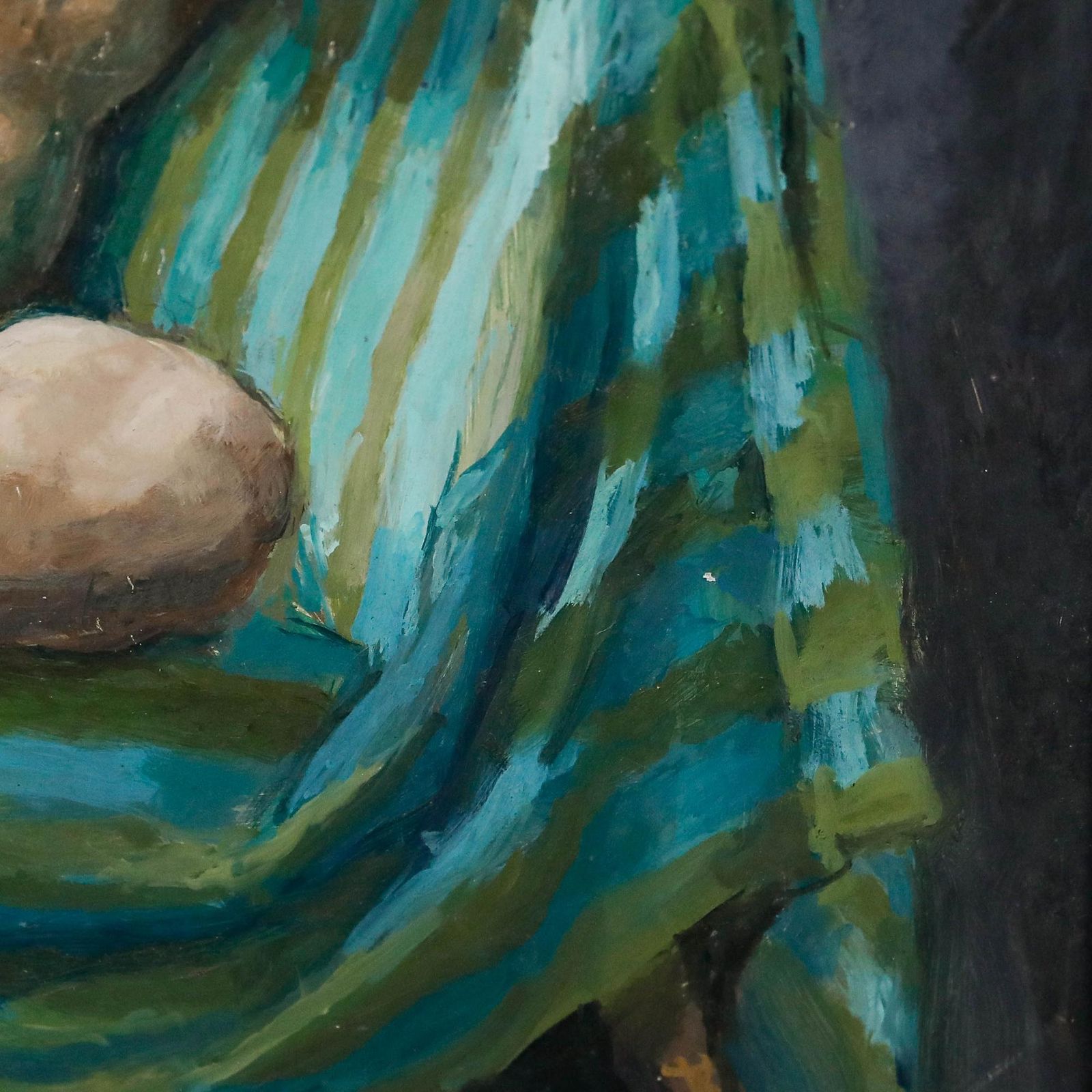 Pauline Plummer (B.1933)   20th Century Oil, Nude On A Striped Blanket photo buy