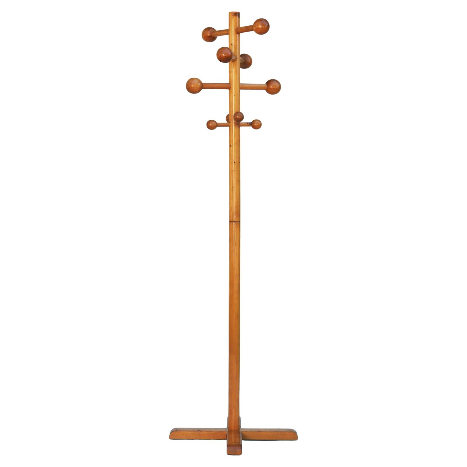 Les Arcs Style Pinewood Coat Stand C1970s France