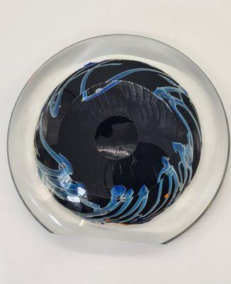 Art Glass Paperweight By Rollin Karg, 1990s photo Home Decor
